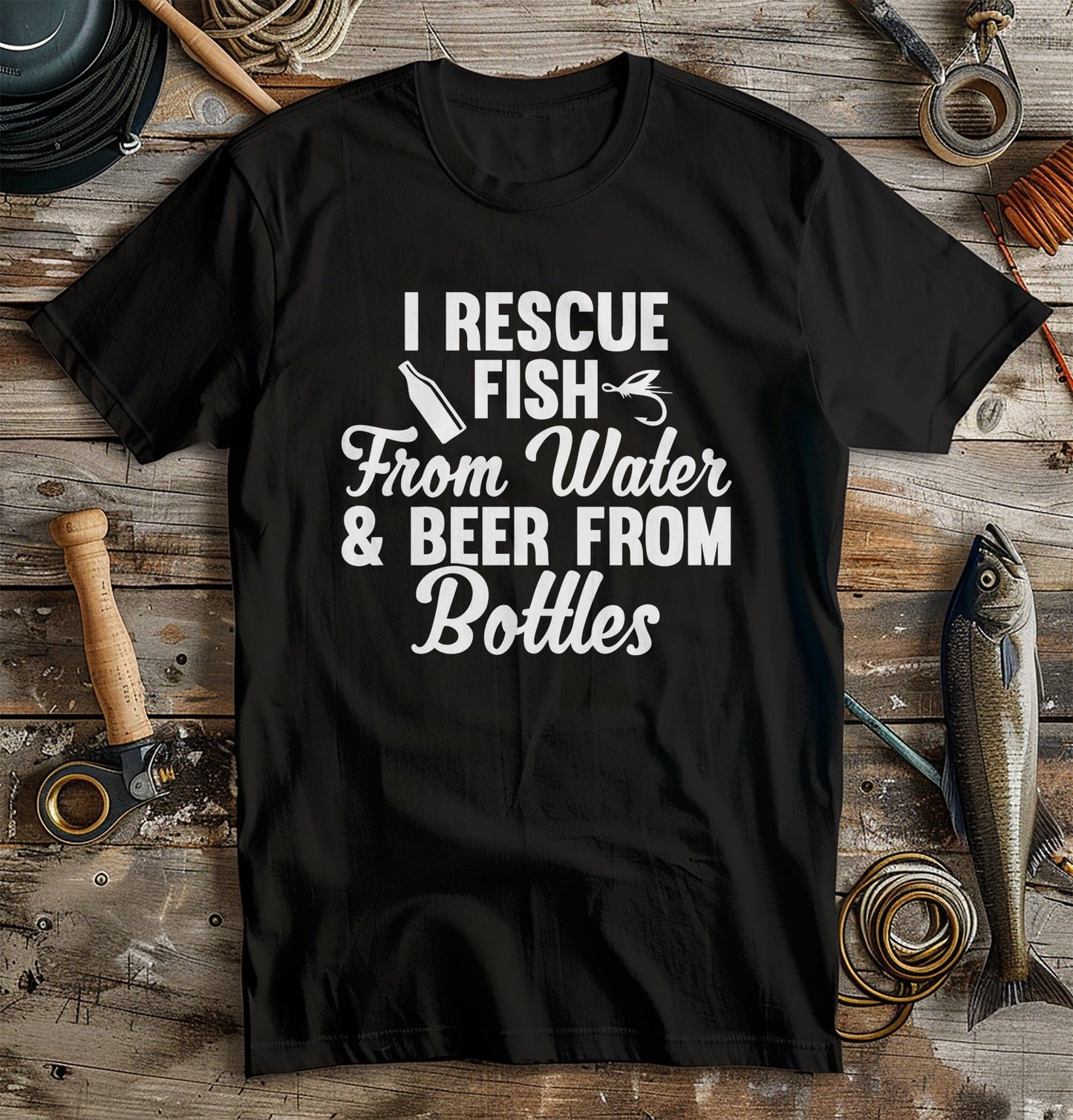 Rescue Fish & Beer 3 T-shirt