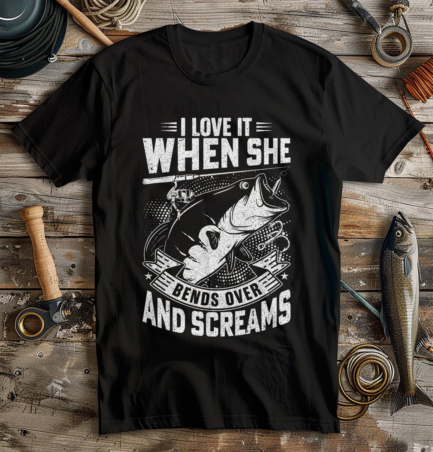 Bend Over Fish 1 T-shirt
