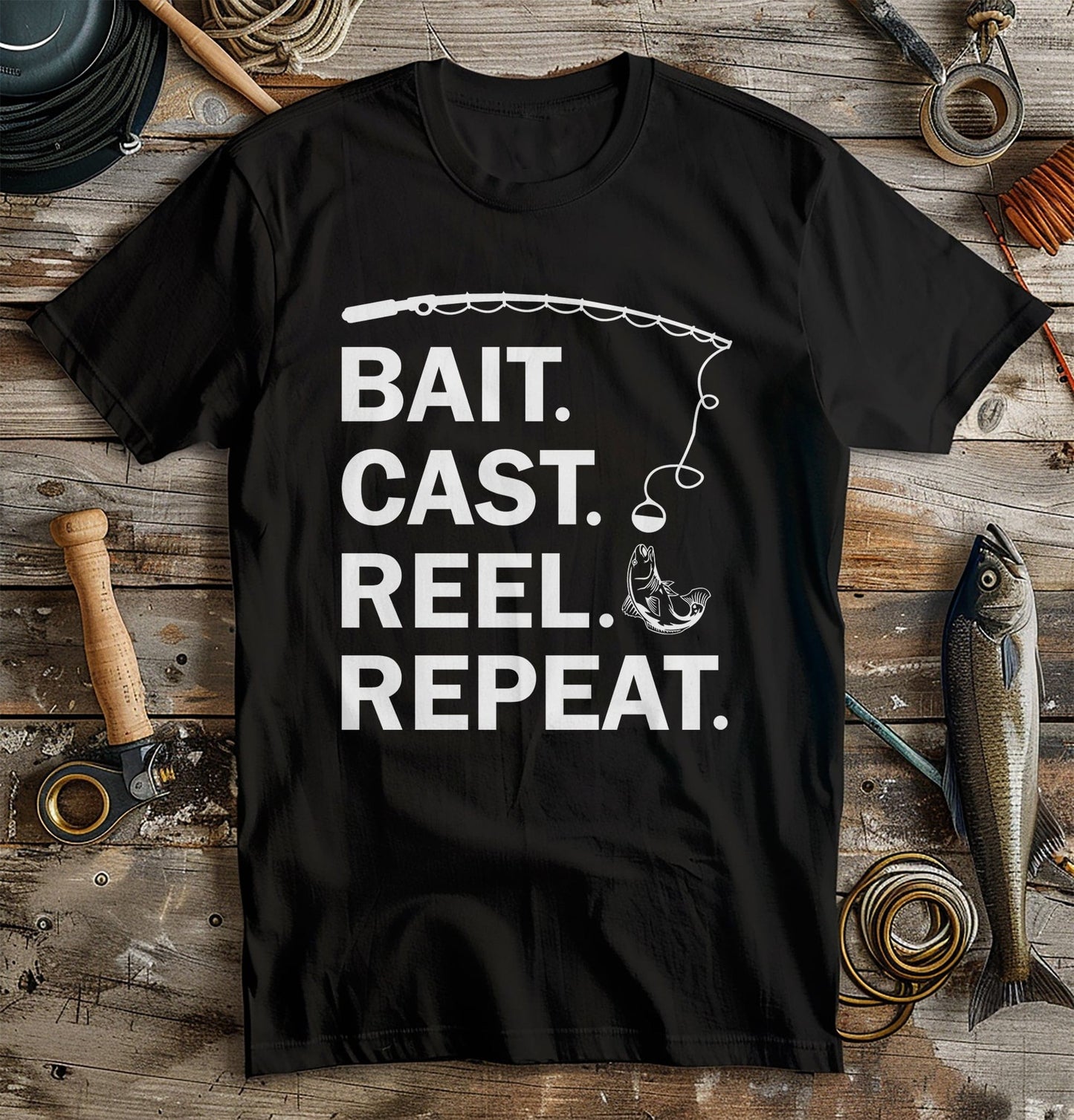 Bait  Cast  Reel  Repeat Funny T-shirt