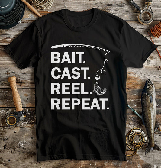 Bait  Cast  Reel  Repeat Funny T-shirt