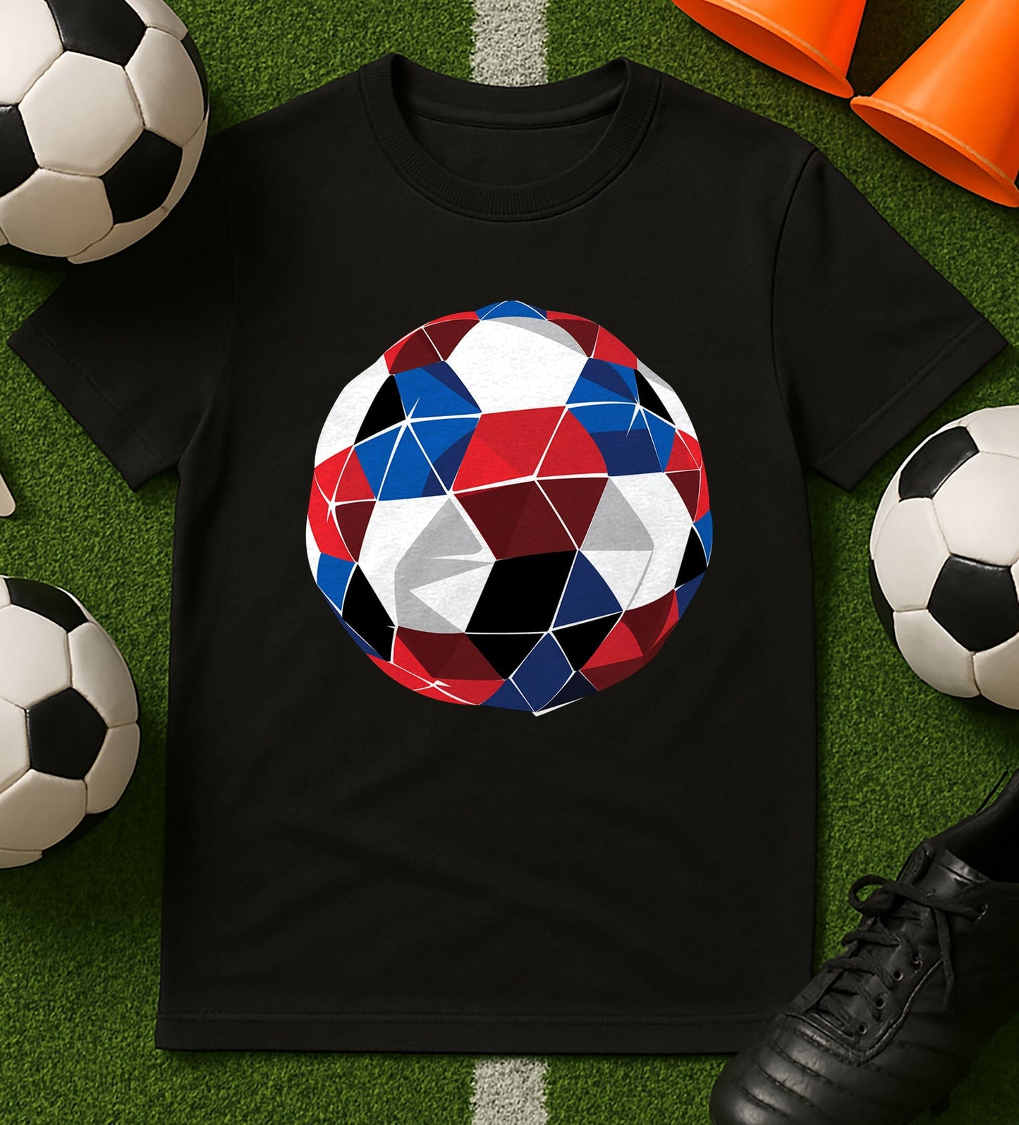 Football-Geometri T-Shirt