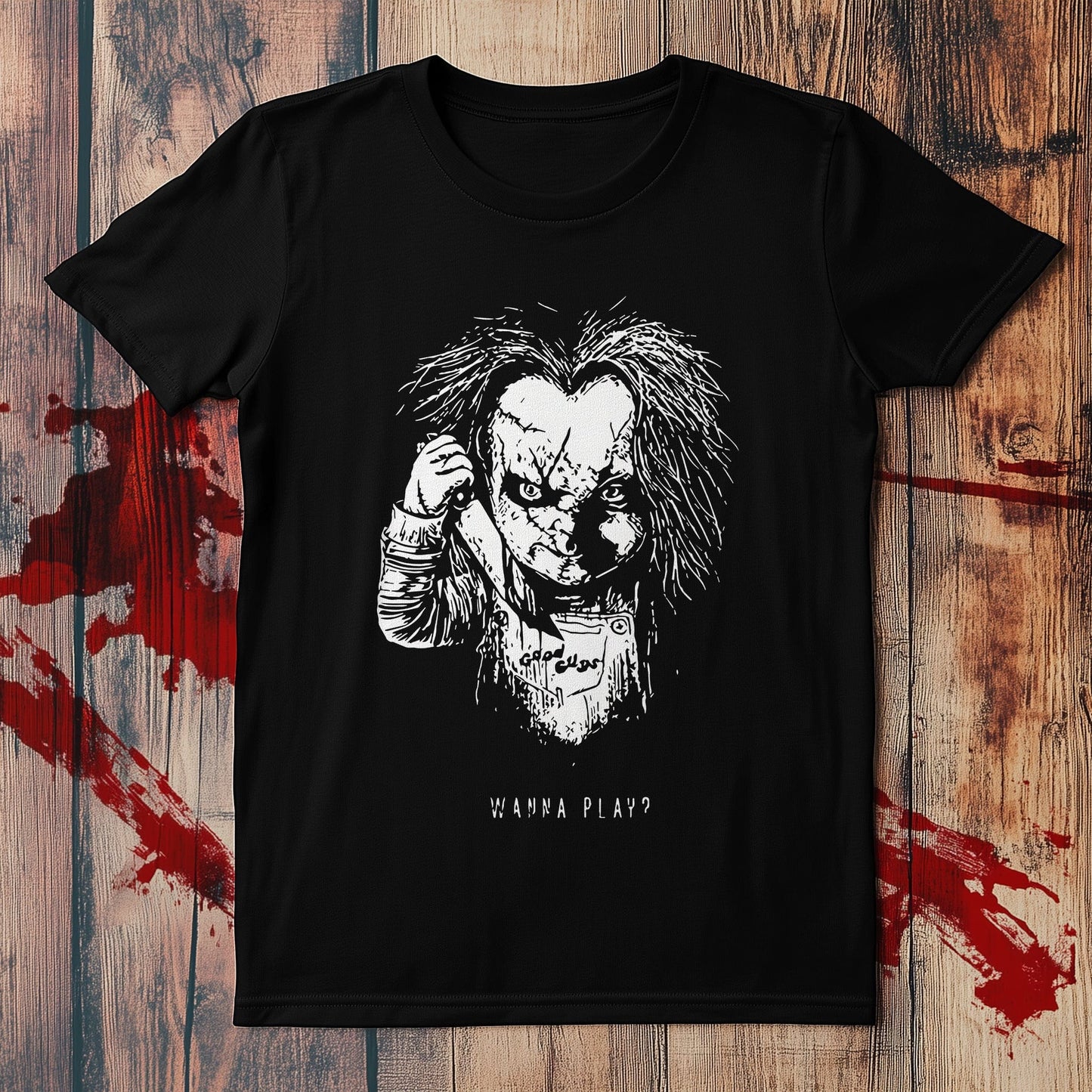 Wanna Play Chucky? Funny Clown T-shirt