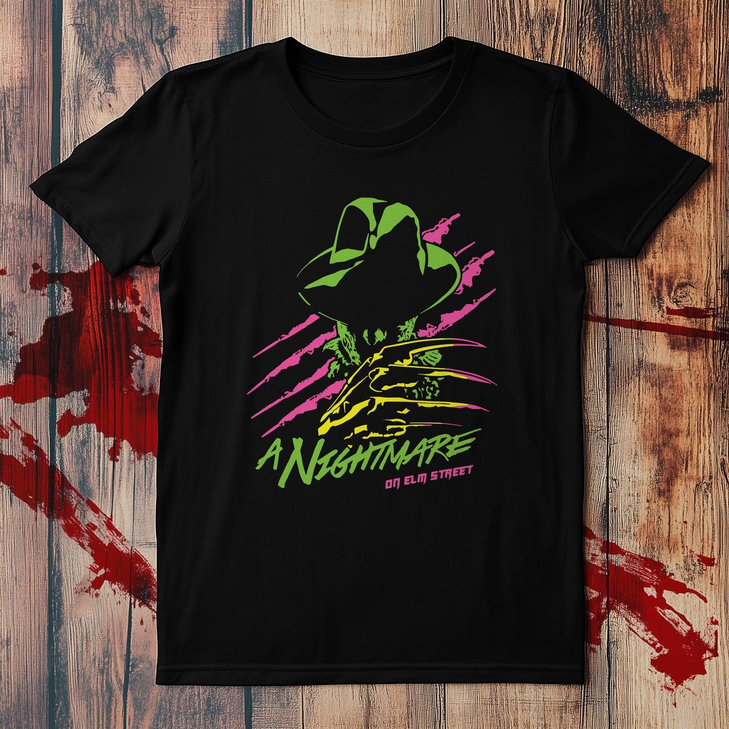 Neon Nightmare on Elm T-Shirt