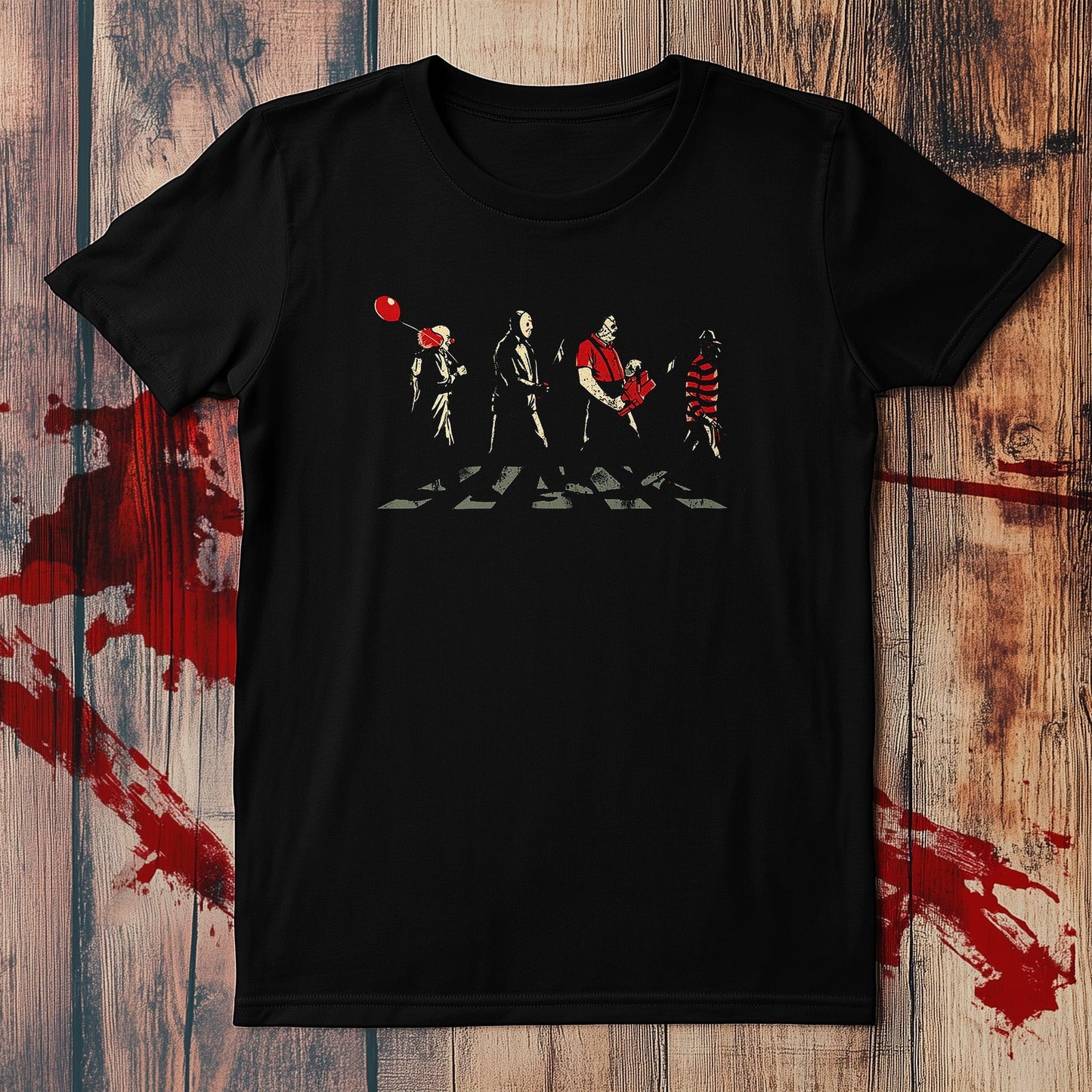 Horror Abbey Road Color T-shirt