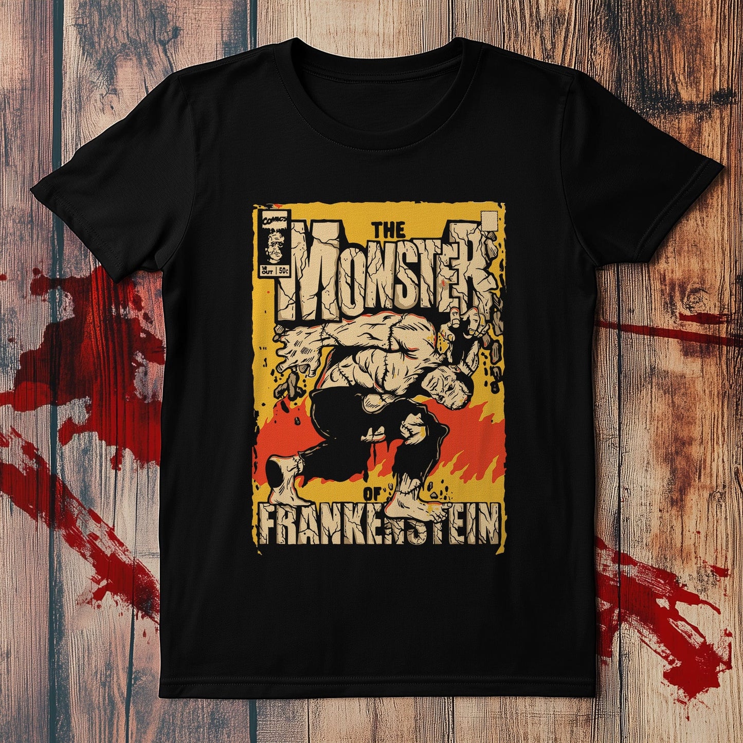 Frankenstein Comic Book Cover T-Shirt