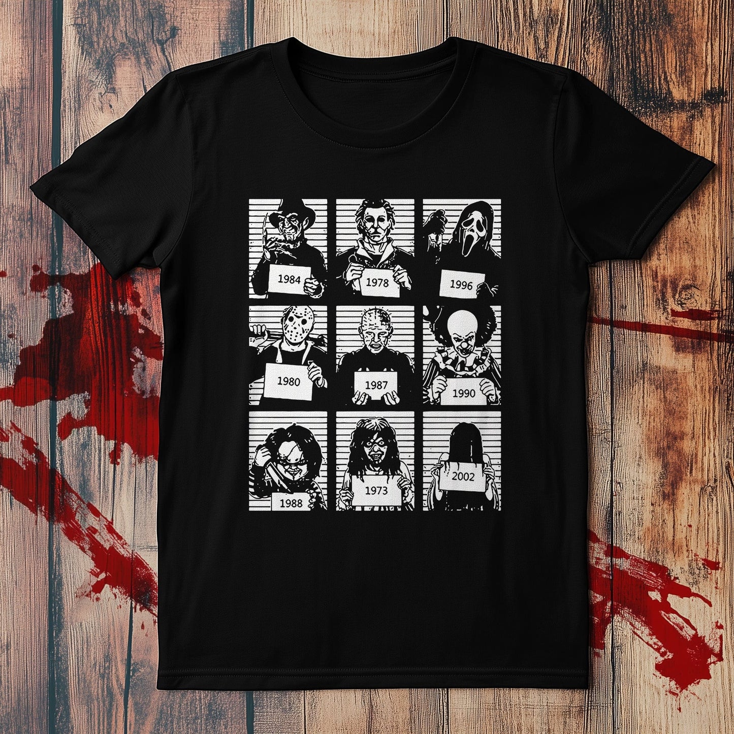 Horror Movie Mug Shot T-shirt