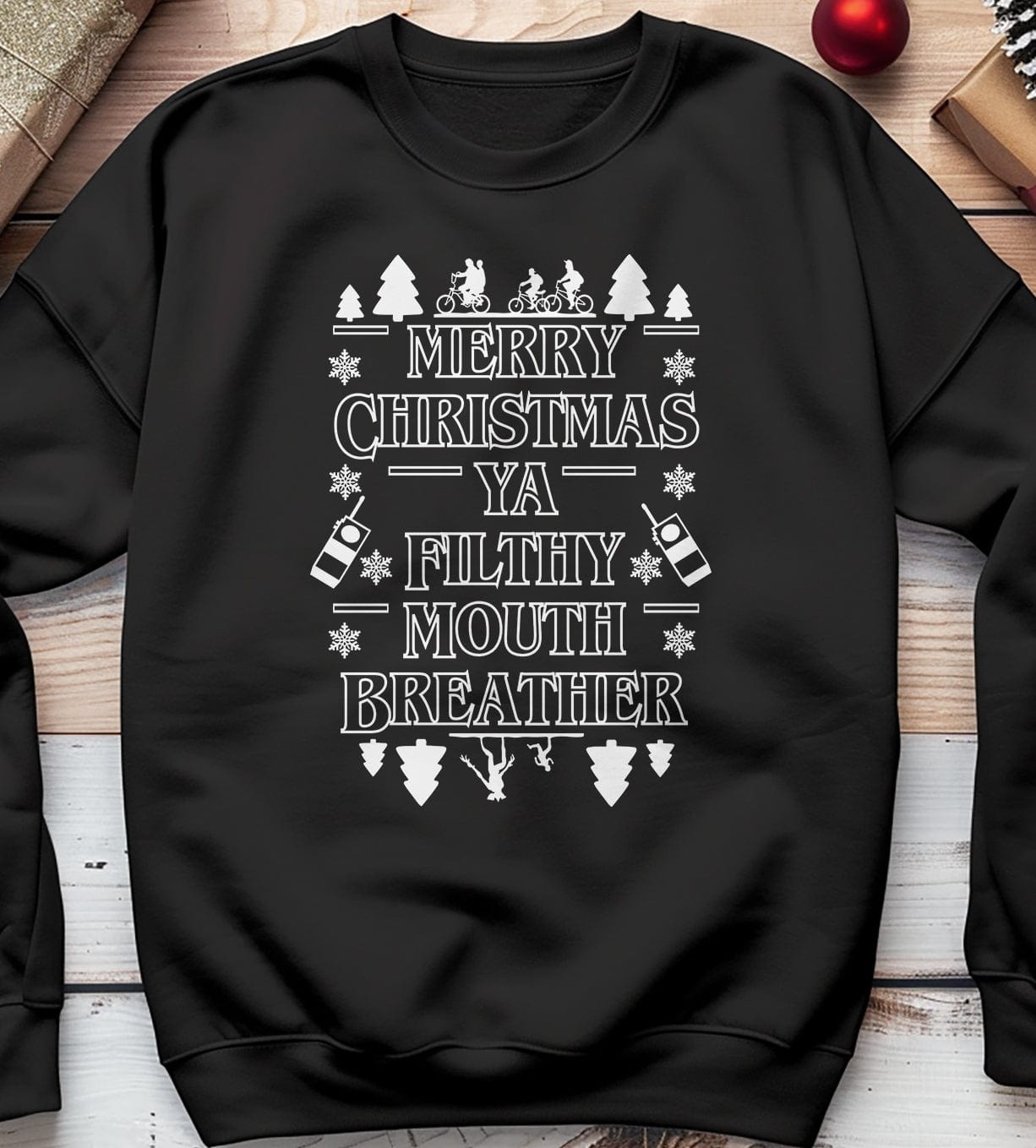 Filthy Mouth Breather Christmas Sweatshirt
