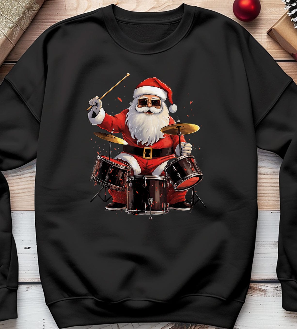 Drummer Santa Sweatshirt
