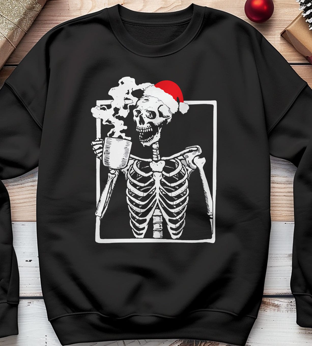 Christmas Skeleton Coffee Sweatshirt