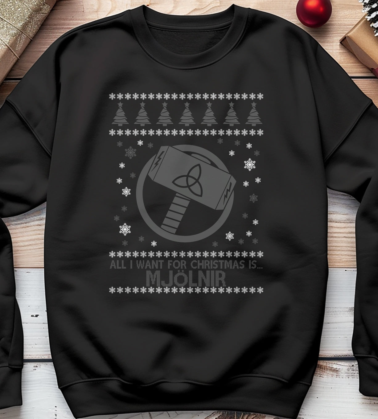 Thor's Mj√∂lnir Hammer Christmas Sweatshirt