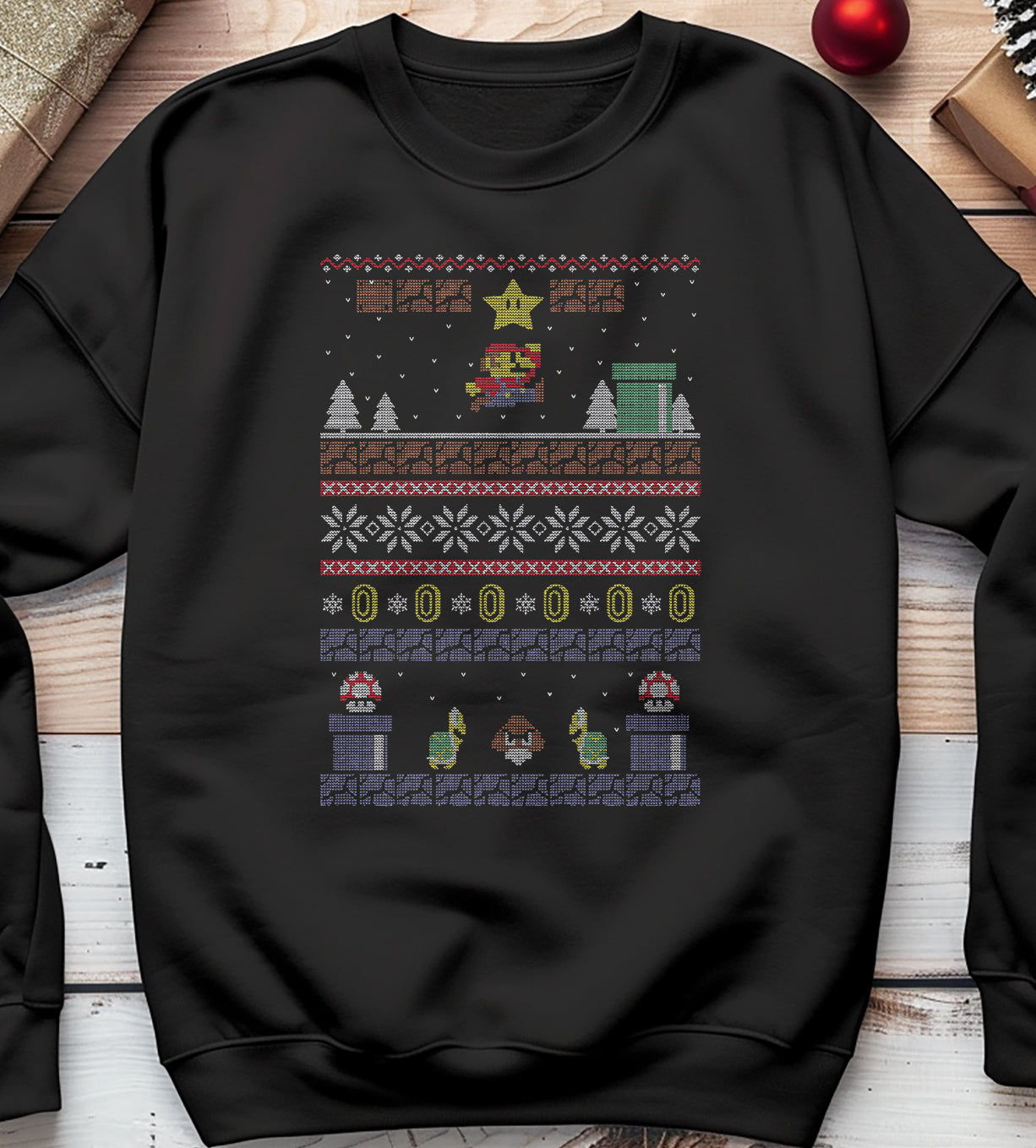 Mario Christmas Sweatshirt Style001