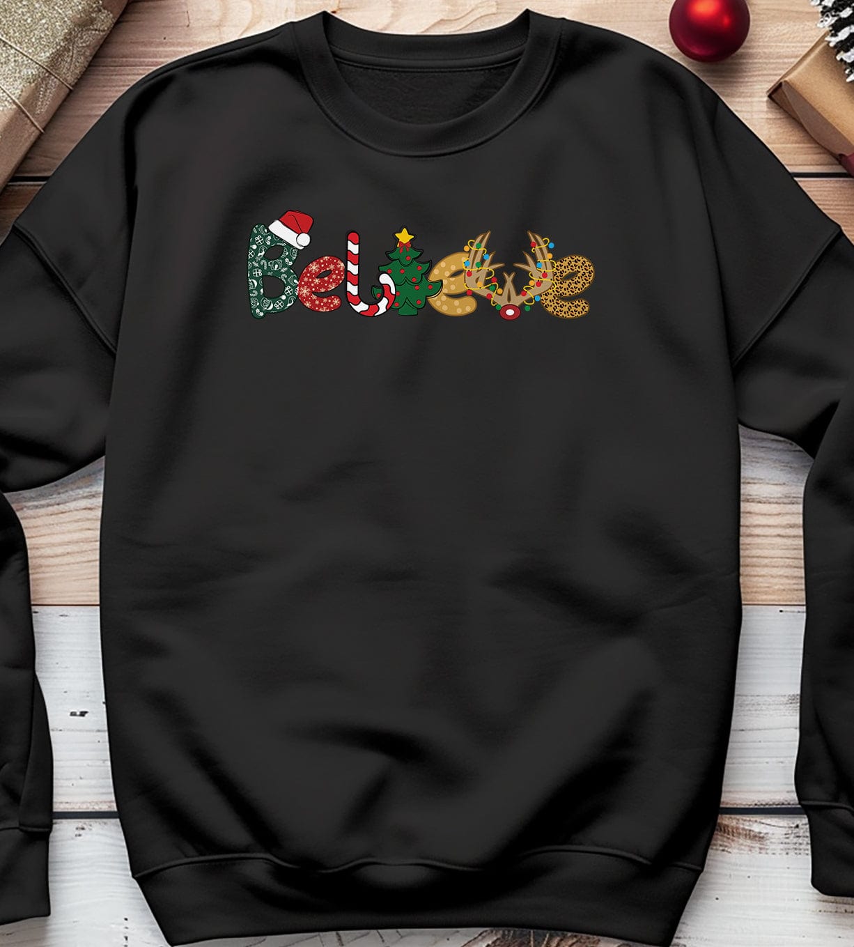 Christmas Believe Retro Sweatshirt
