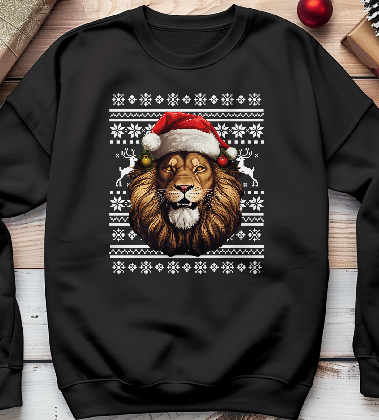 Lion Santa Hat Sweatshirt
