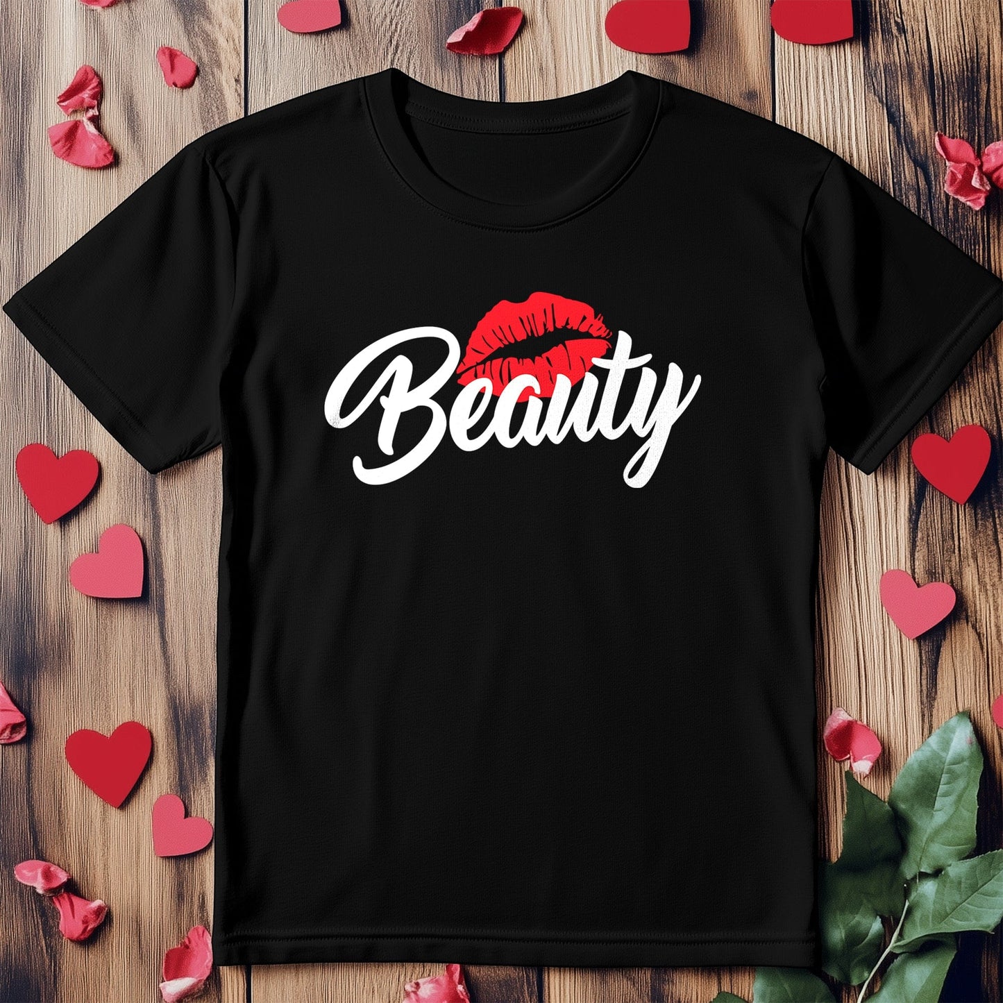 Beauty Valentine Text T-shirt
