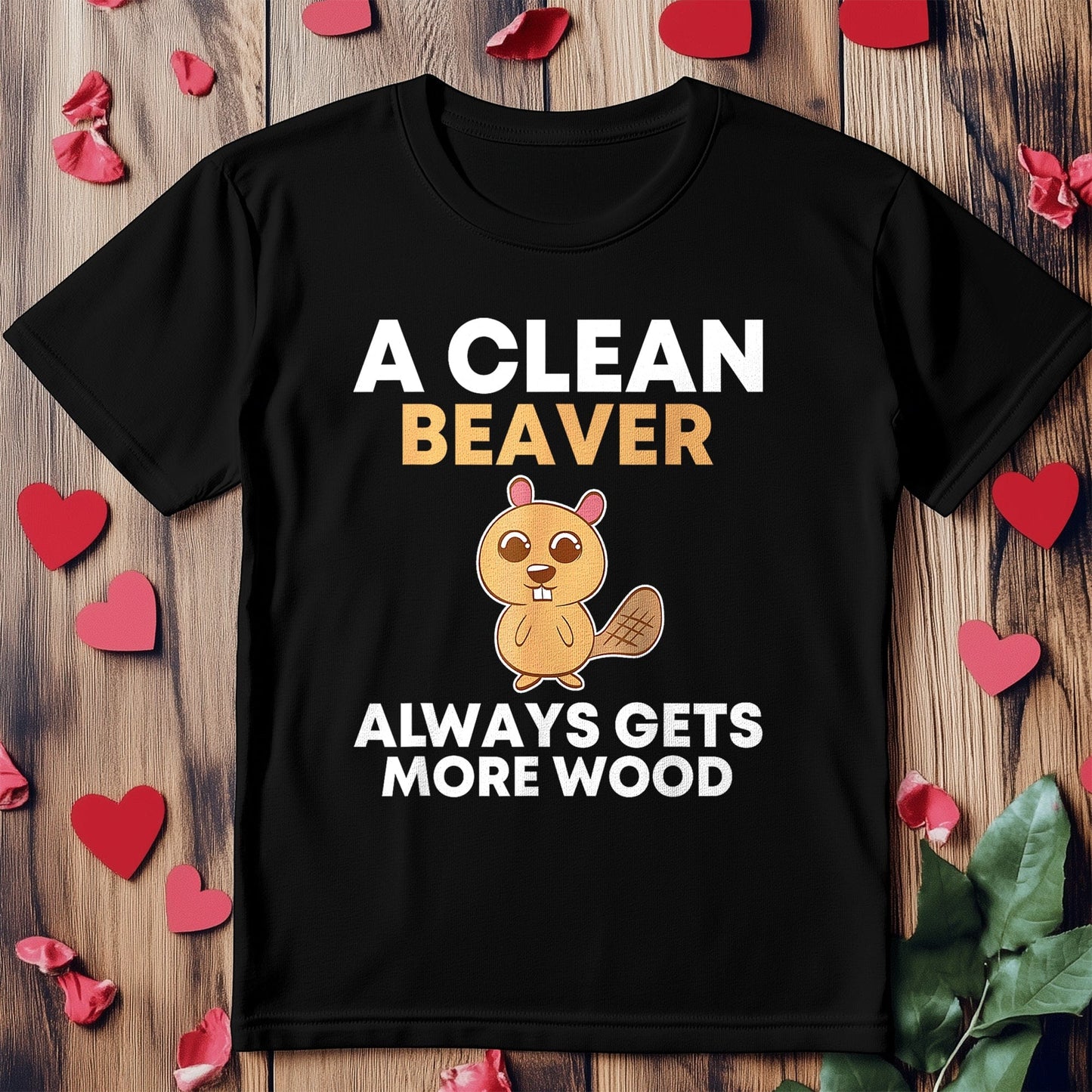 Clean Beaver Gets More Wood T-shirt