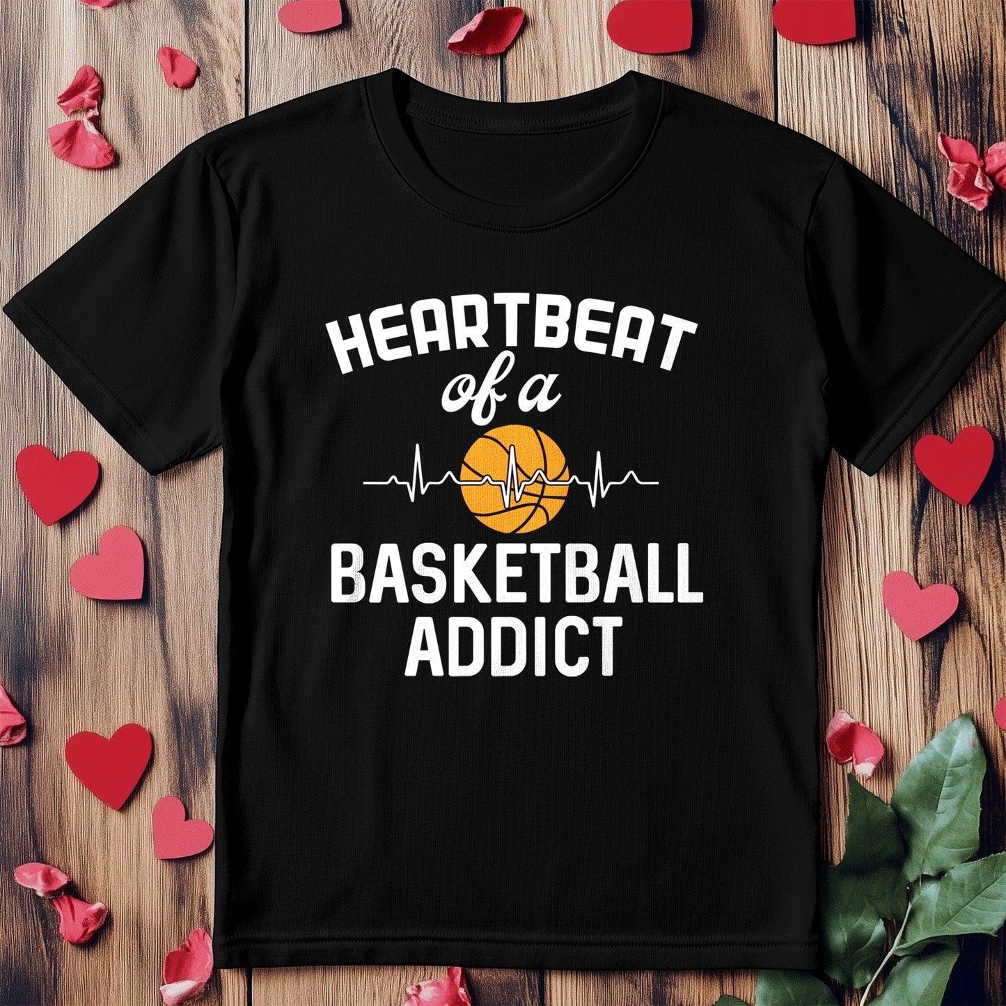 Heartbeat of a Basketball Addict t-shirt