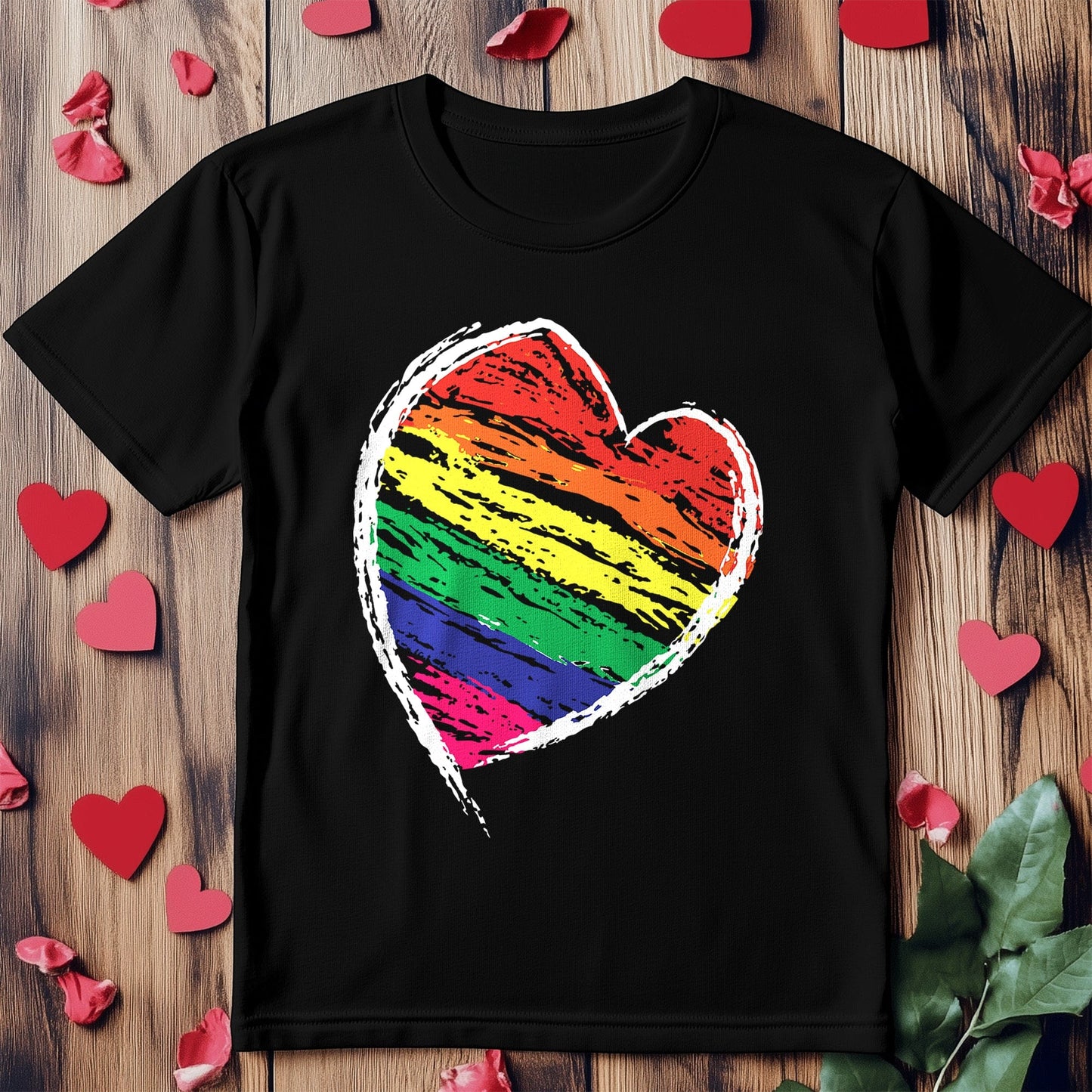LGBTQ Sketched Heart T-Shirt