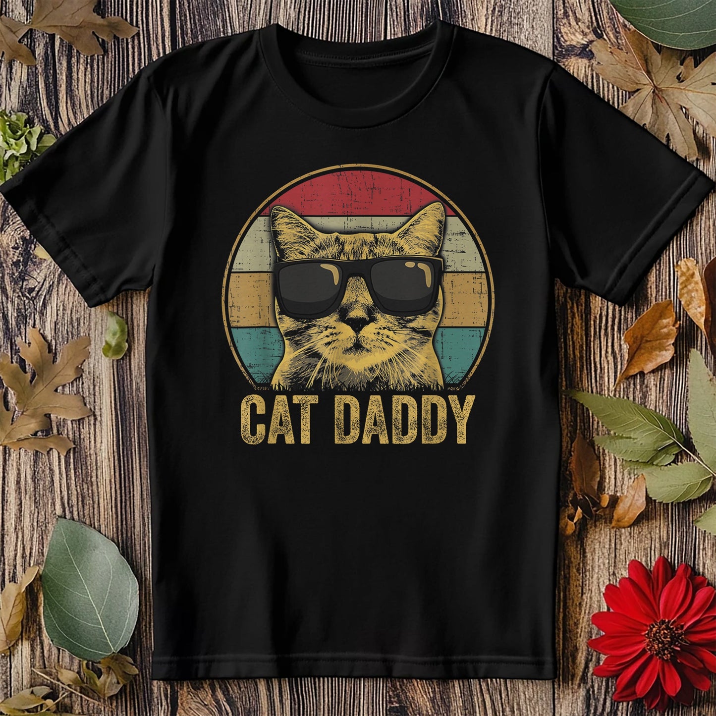 Retro Vintage Best Cat Dad T-Shirt -