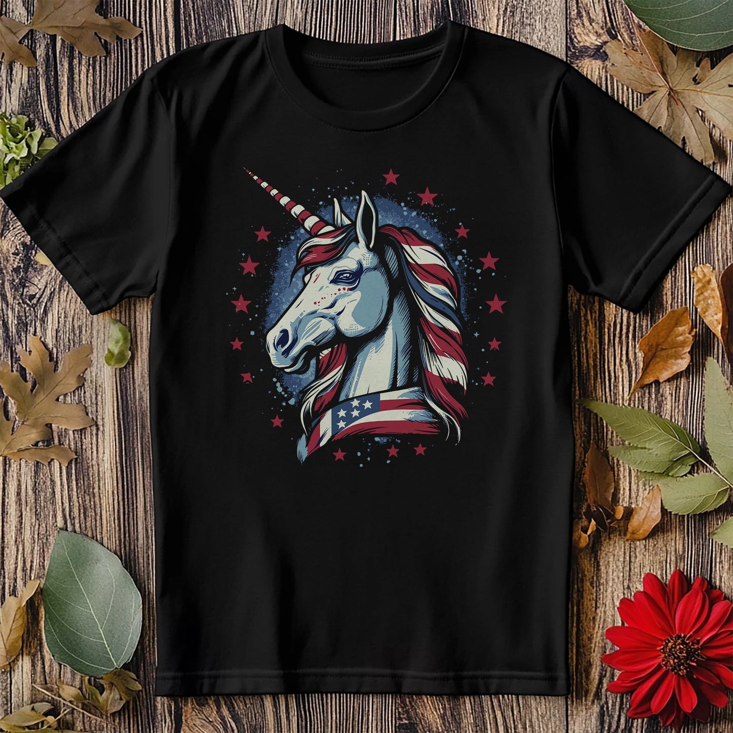 Unicorn Stars and Stripes T-Shirt -