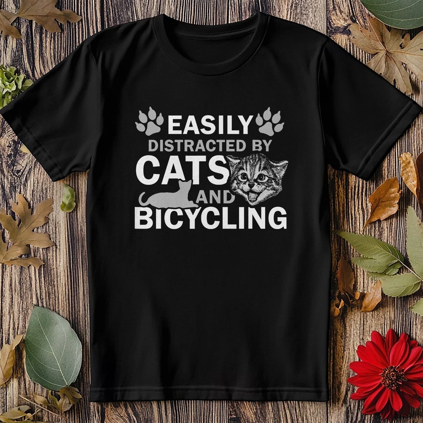 Cycling (281) Cat-tastic T-Shirt -
