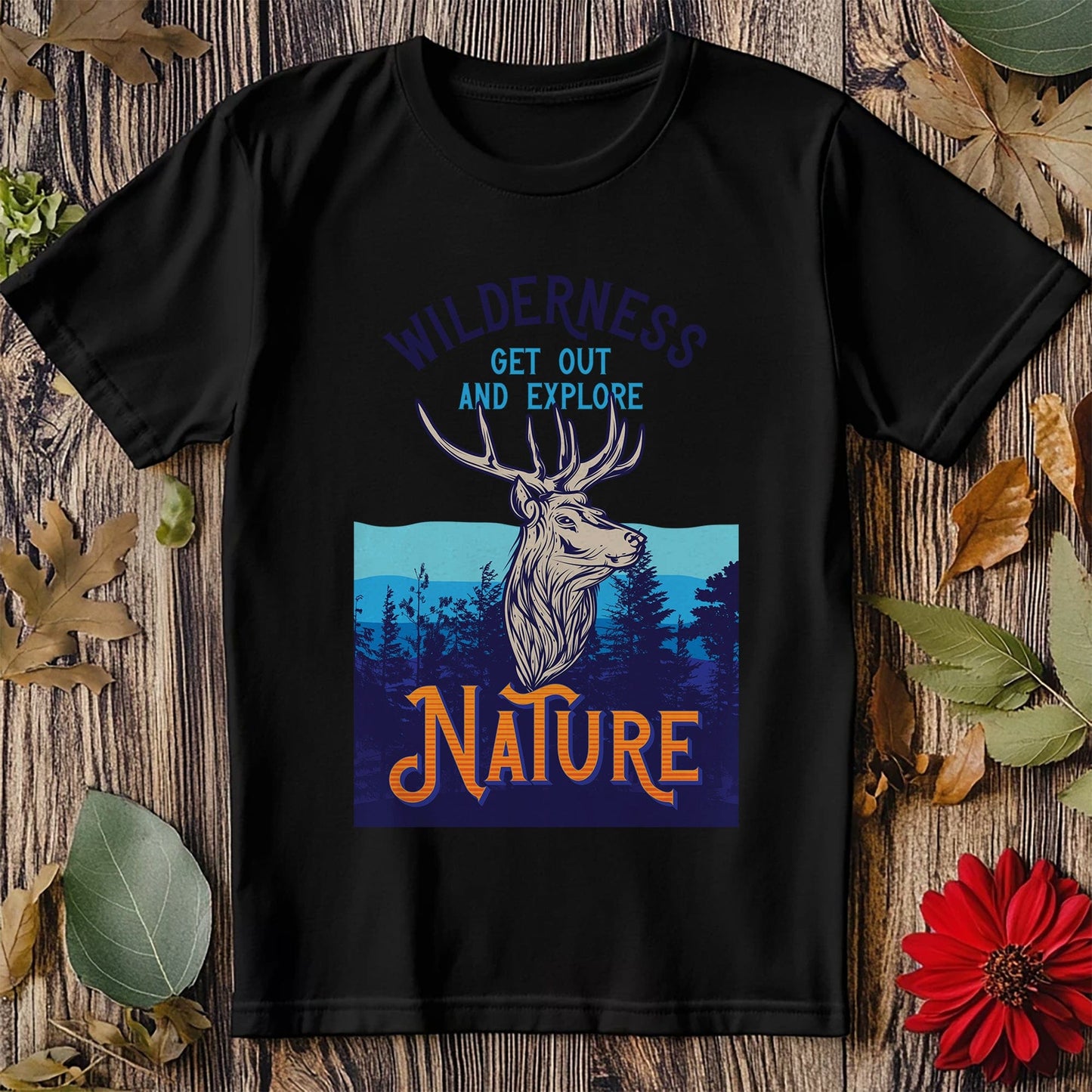 Outdoor_6 Deer T-shirt - Hilarious