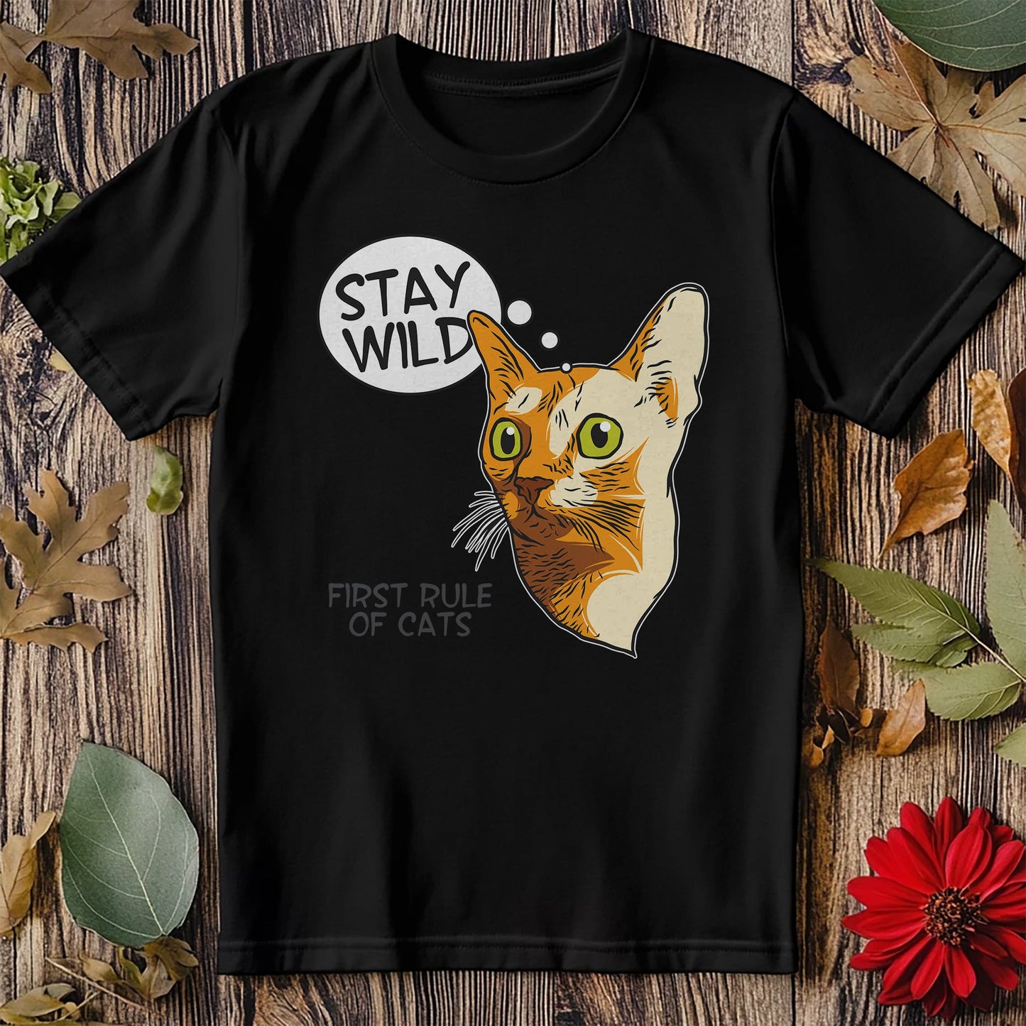 Stay Wild Cat T-shirt - Feline Fun!