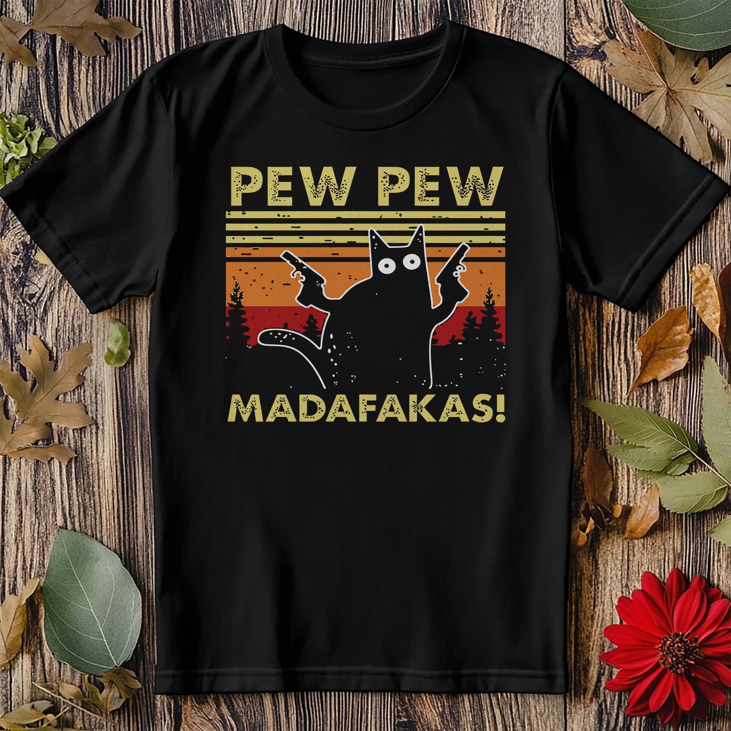 Pew Pew Madafakas Cat T-shirt -