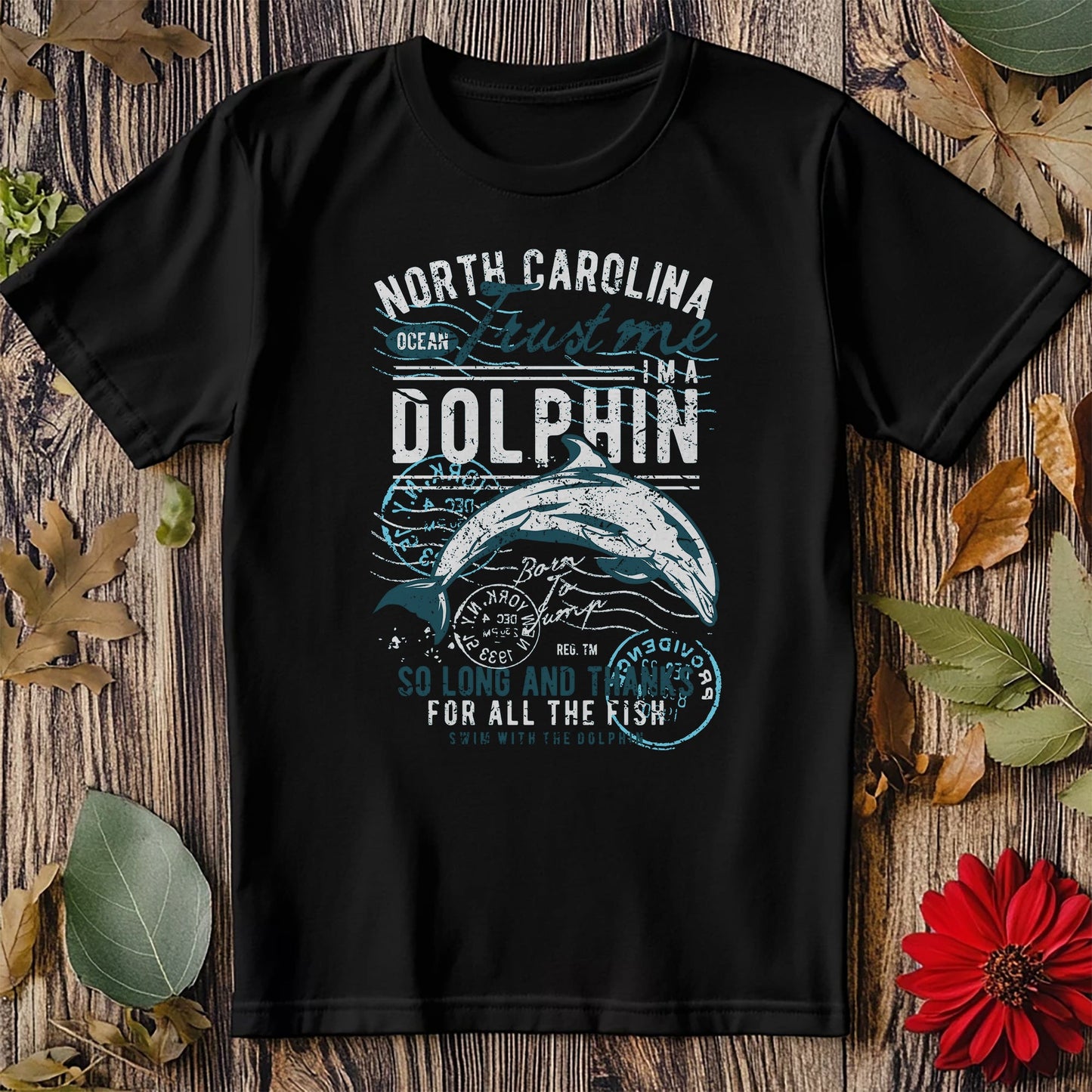 Retro Dolphin NC T-Shirt - Dive into