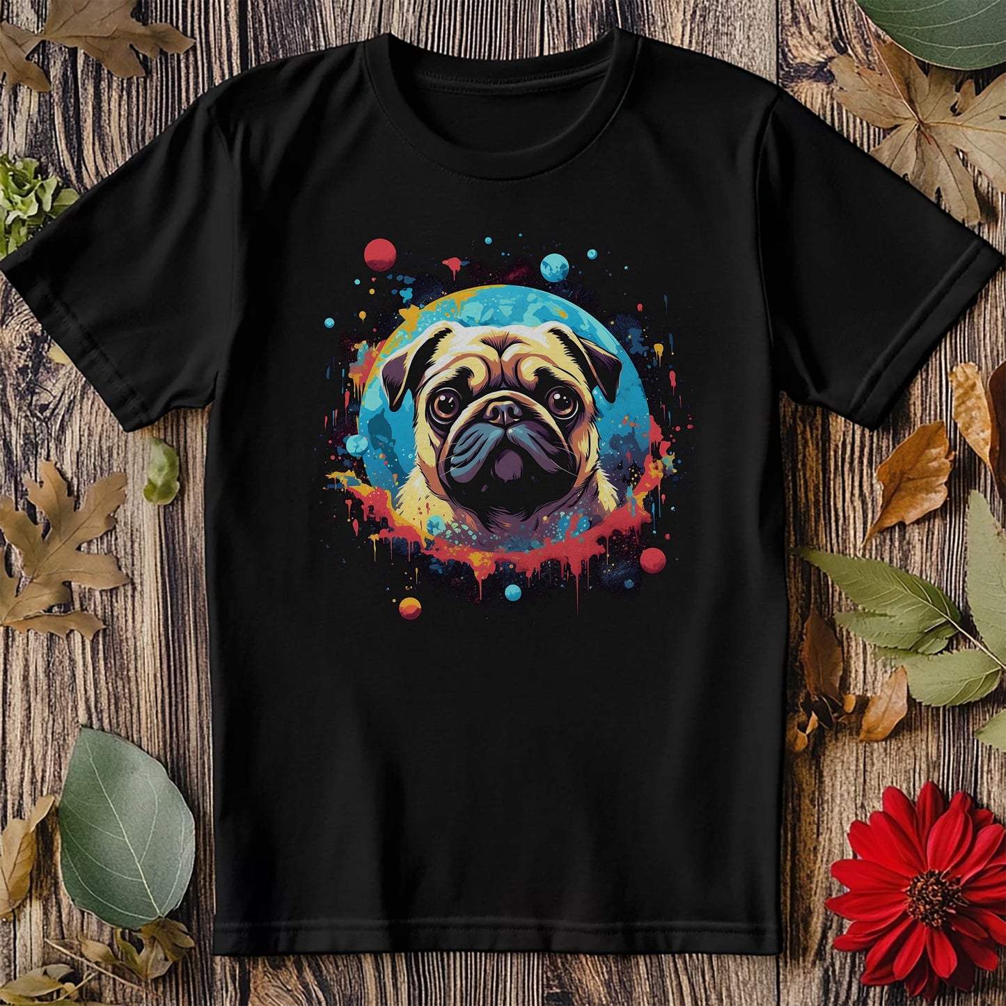 Pug Face in Space T-Shirt - Out of