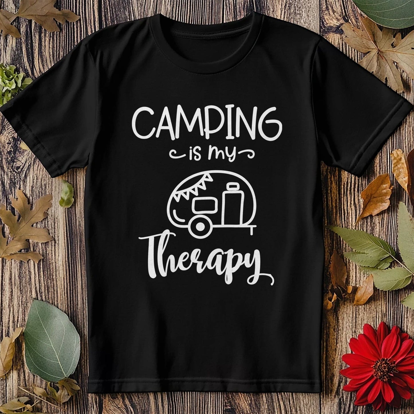 Camping is My Therapy T-Shirt - Laugh