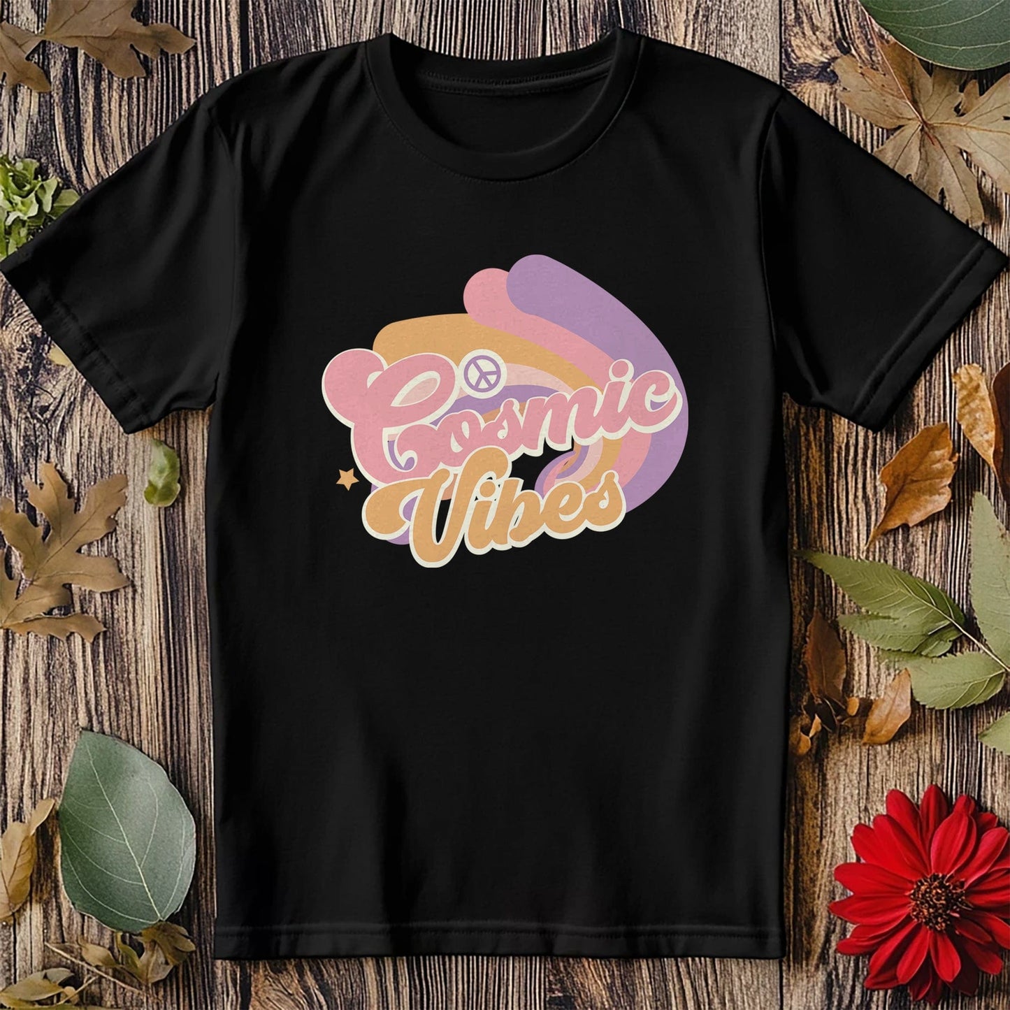 5-01 Cosmic vibes Rainbow T-Shirt