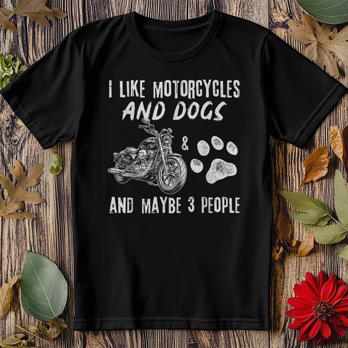 Motorcycles & Dogs T-shirt - Unleash