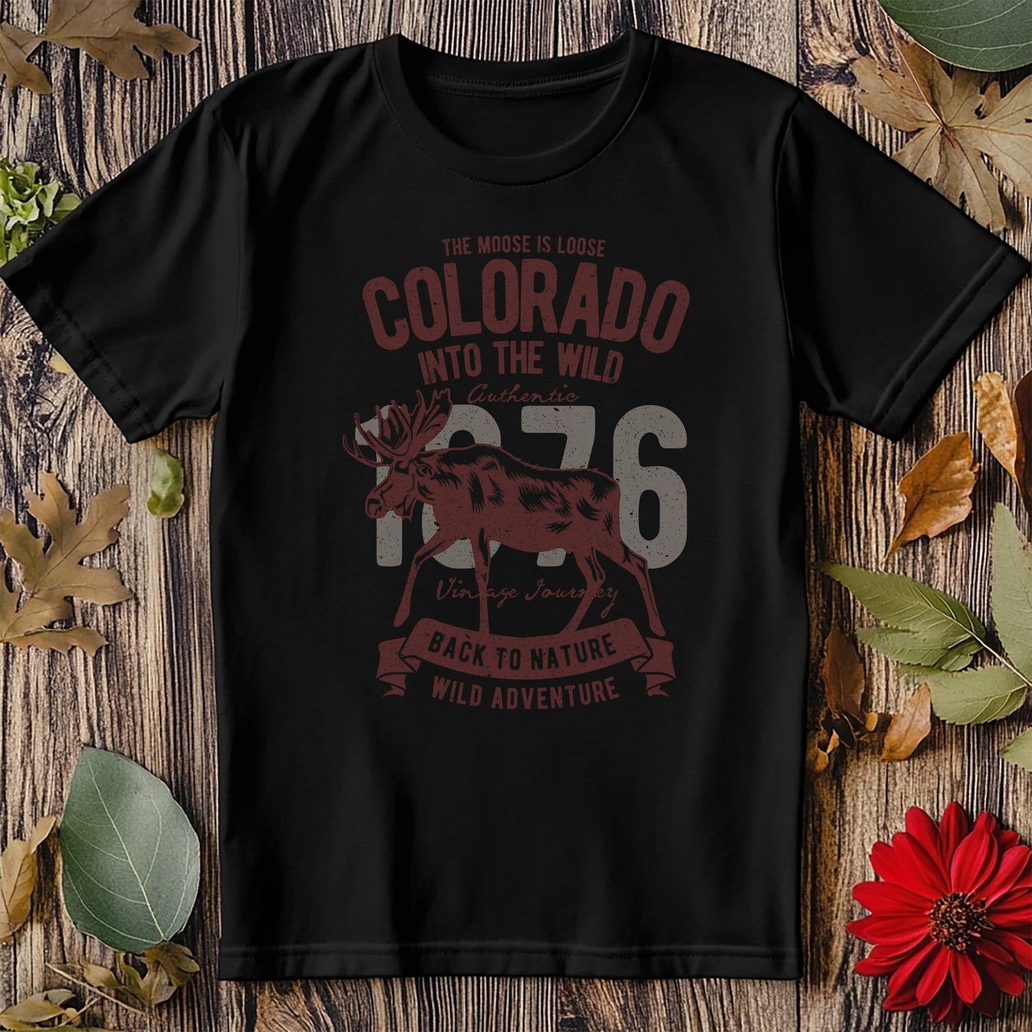 Retro Colorado Moose 1976 T-Shirt -