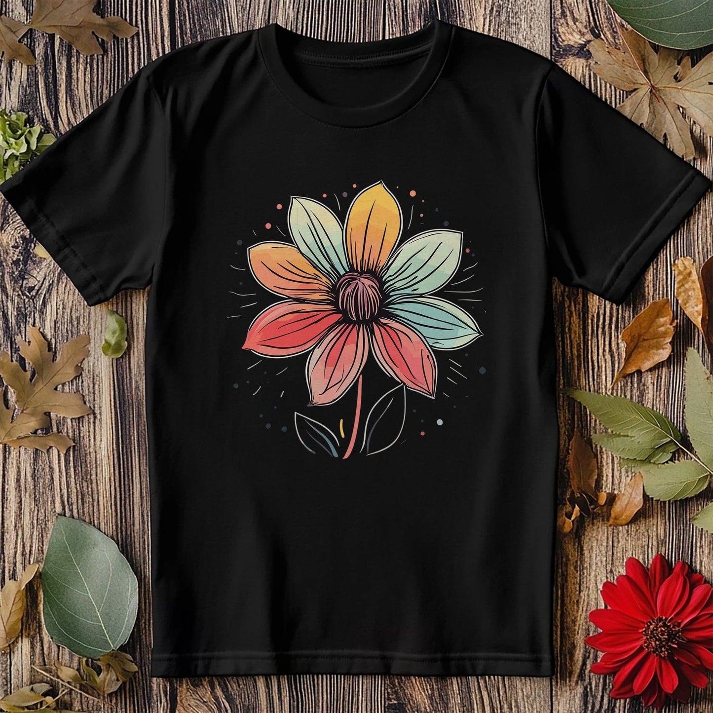 Flower34 Funny T-Shirt - Blooming with