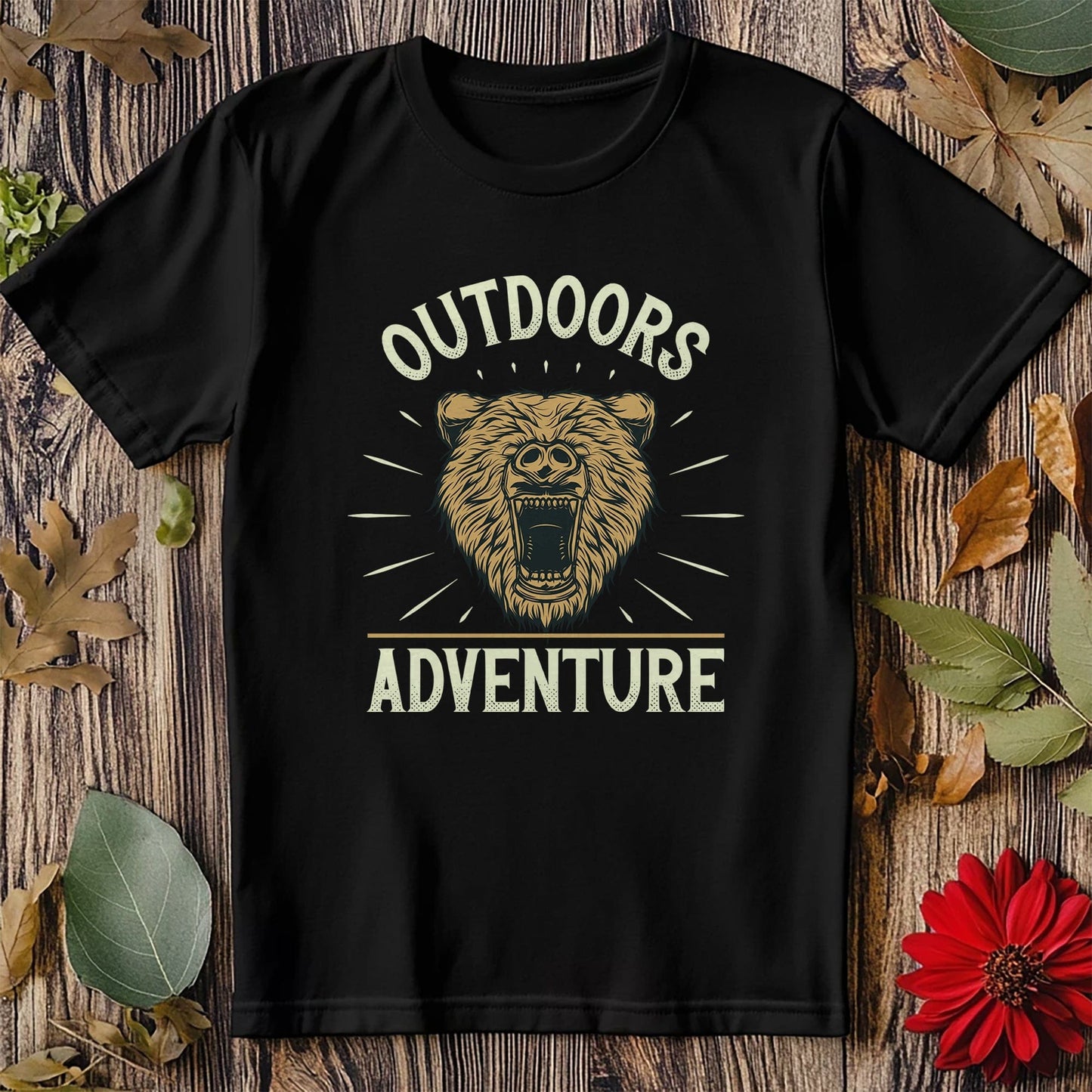 Outdoor_3 Bear Head T-shirt - Funny