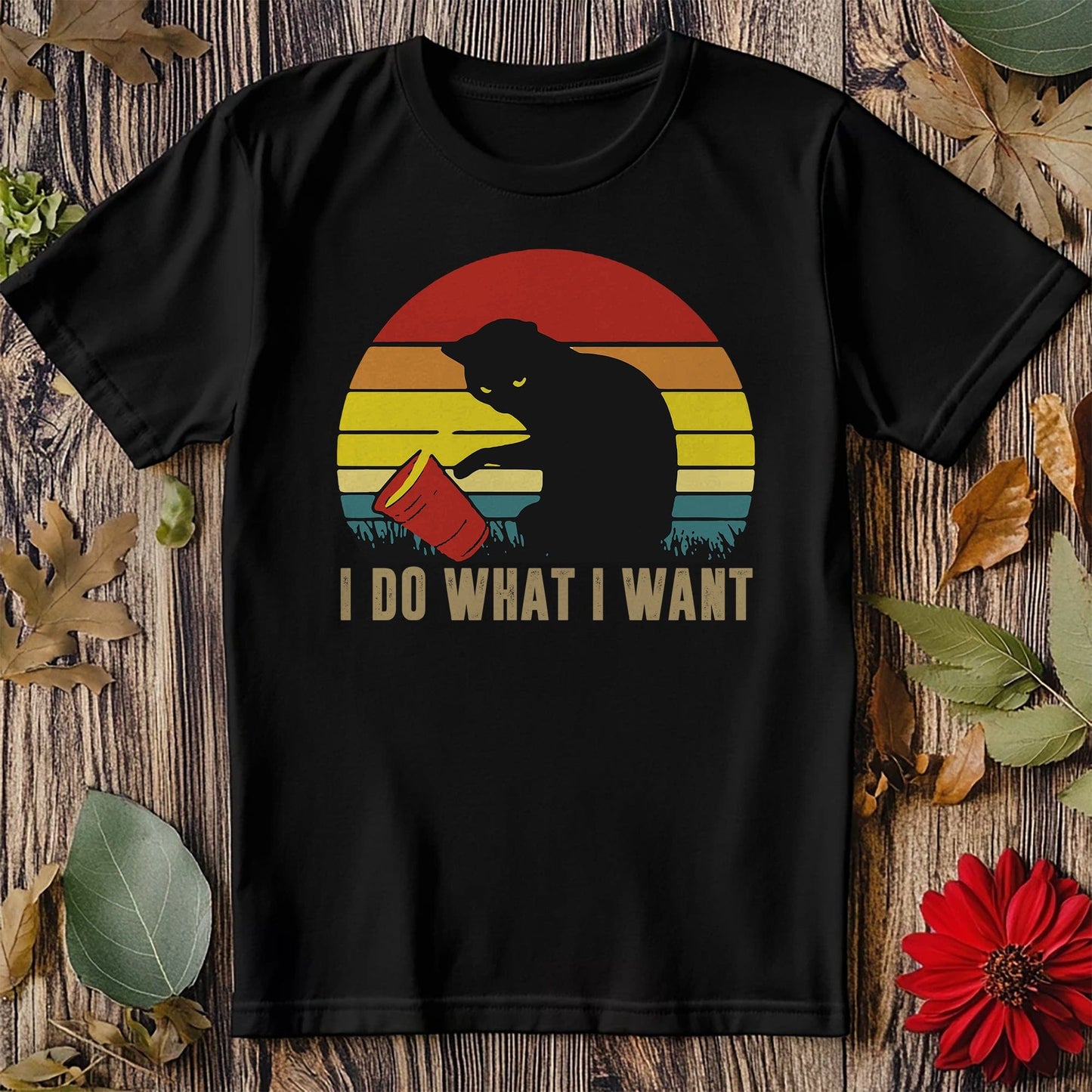 I Do What I Want Black Cat T-Shirt ‚Äì
