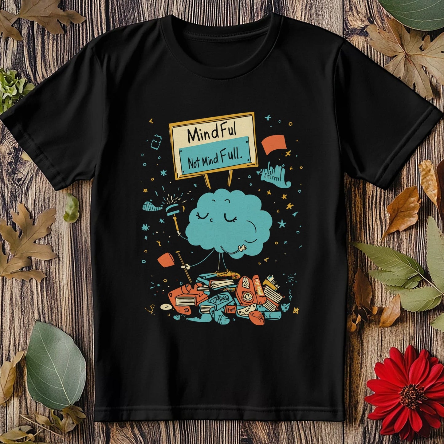 Mindful Mind Full 5 T-Shirt - Clouds