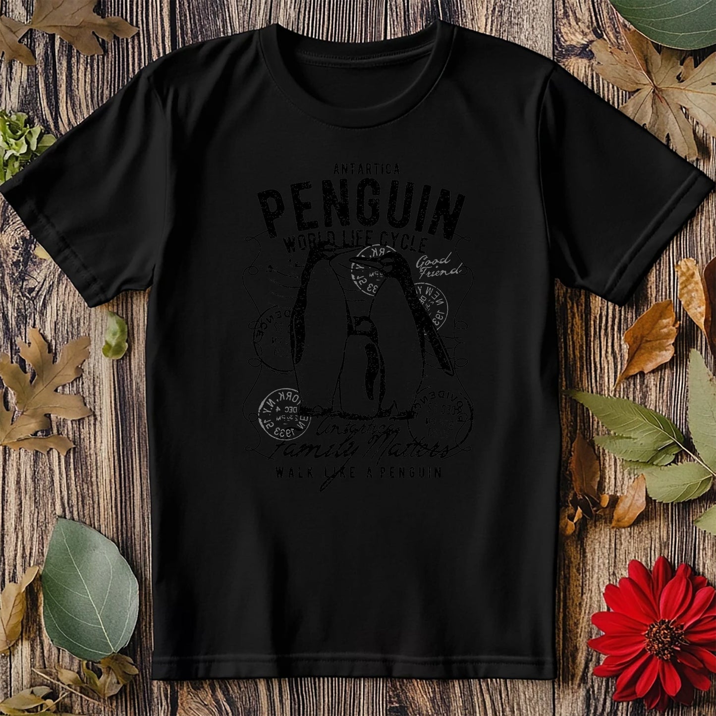 Penguin Retro Life T-shirt - Chill