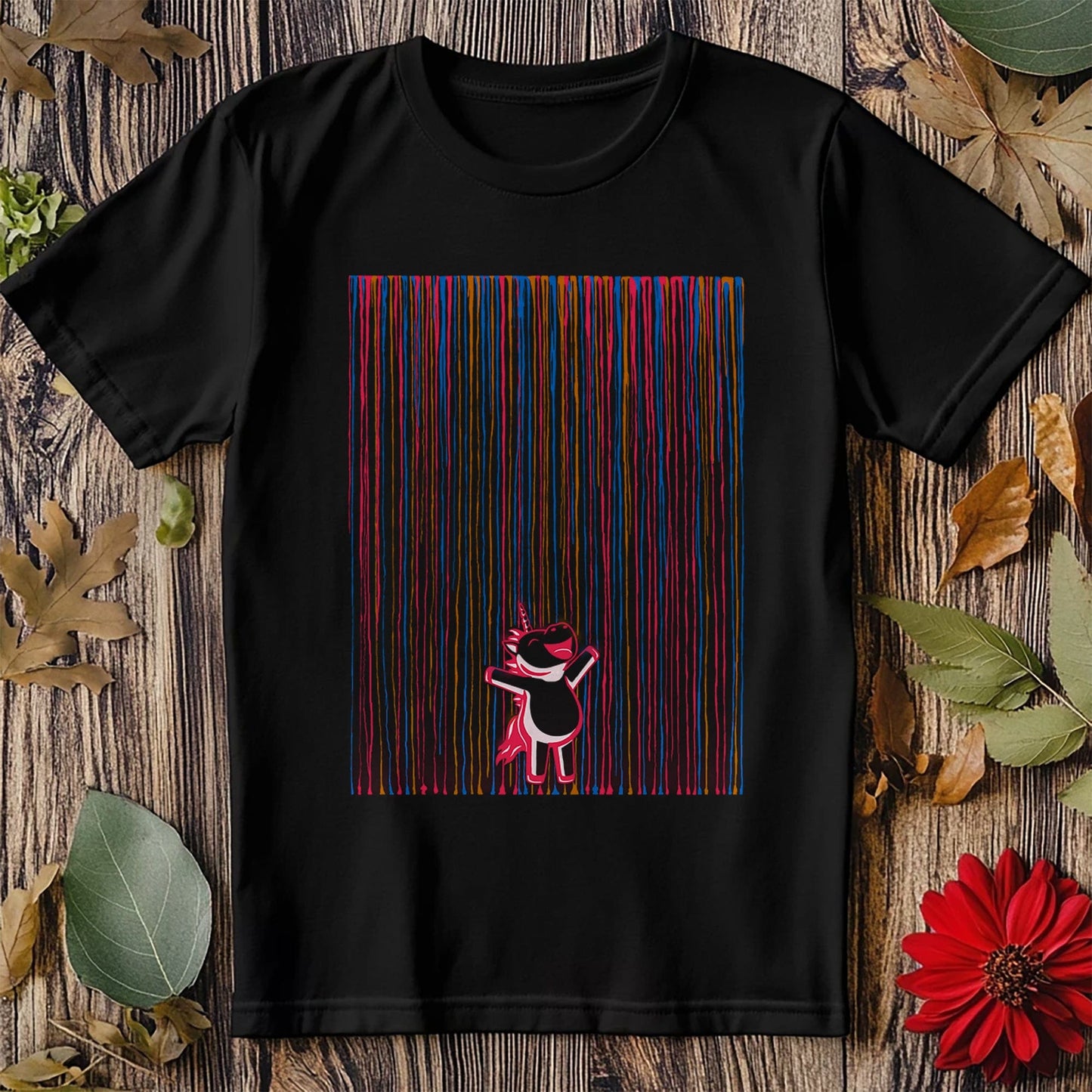Rainbow Rain Cat T-Shirt