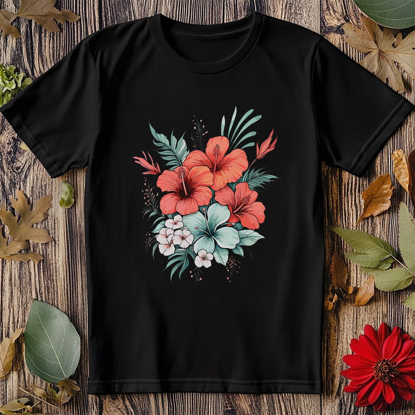 Flower14 T-shirt - Hibiscus Happiness!