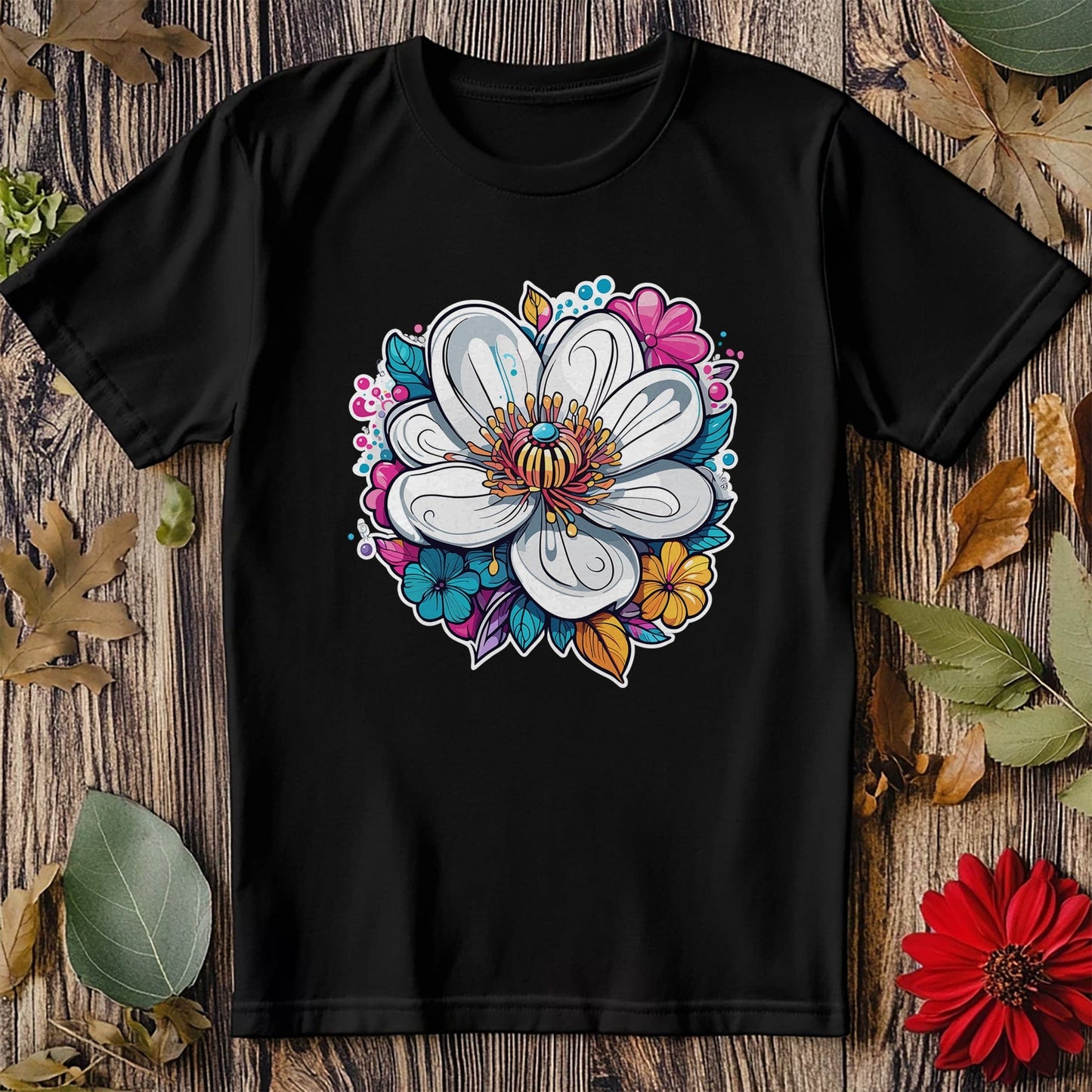 Flower4 T-shirt - Blooming with Humor!