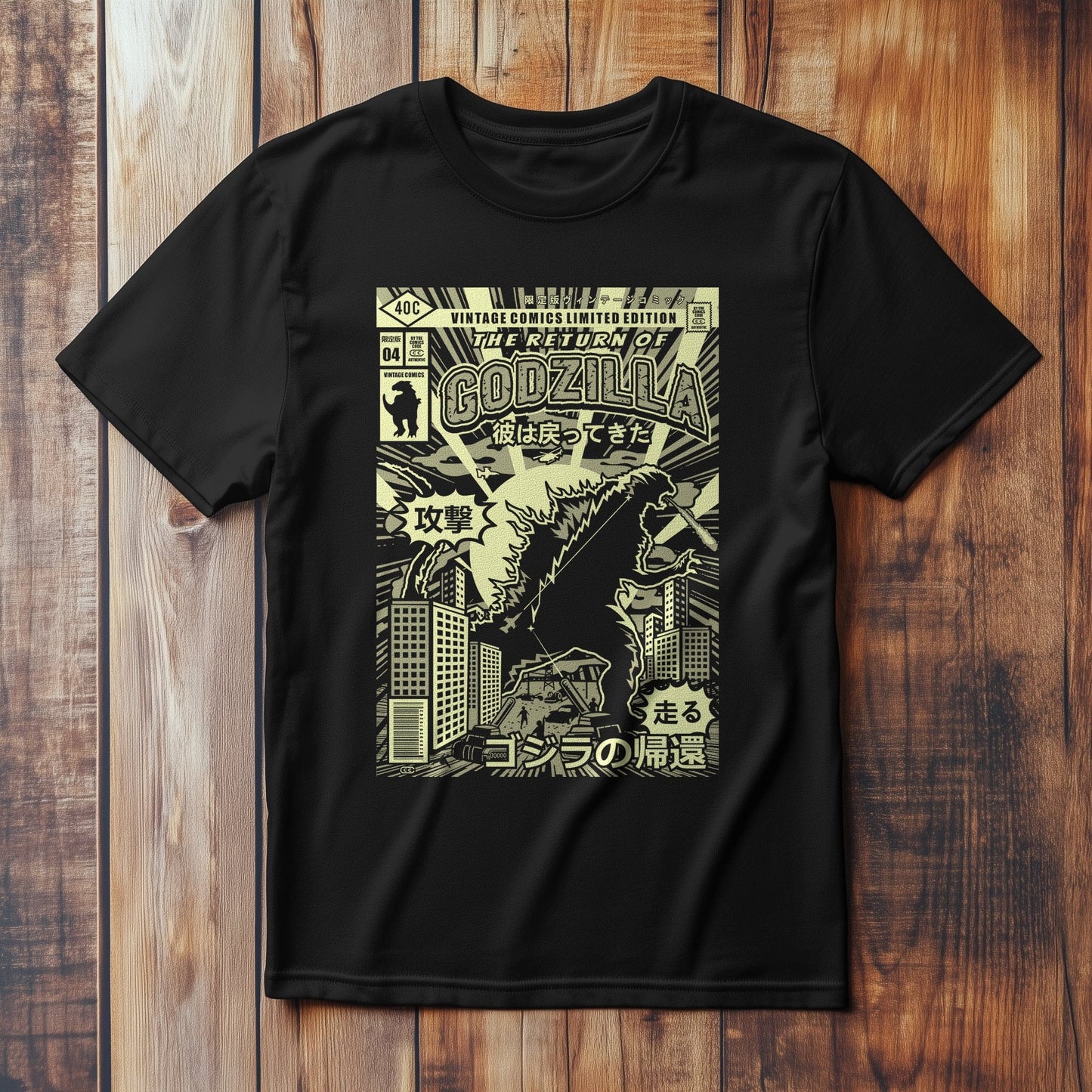 Godzilla Comic Book Cover T-Shirt