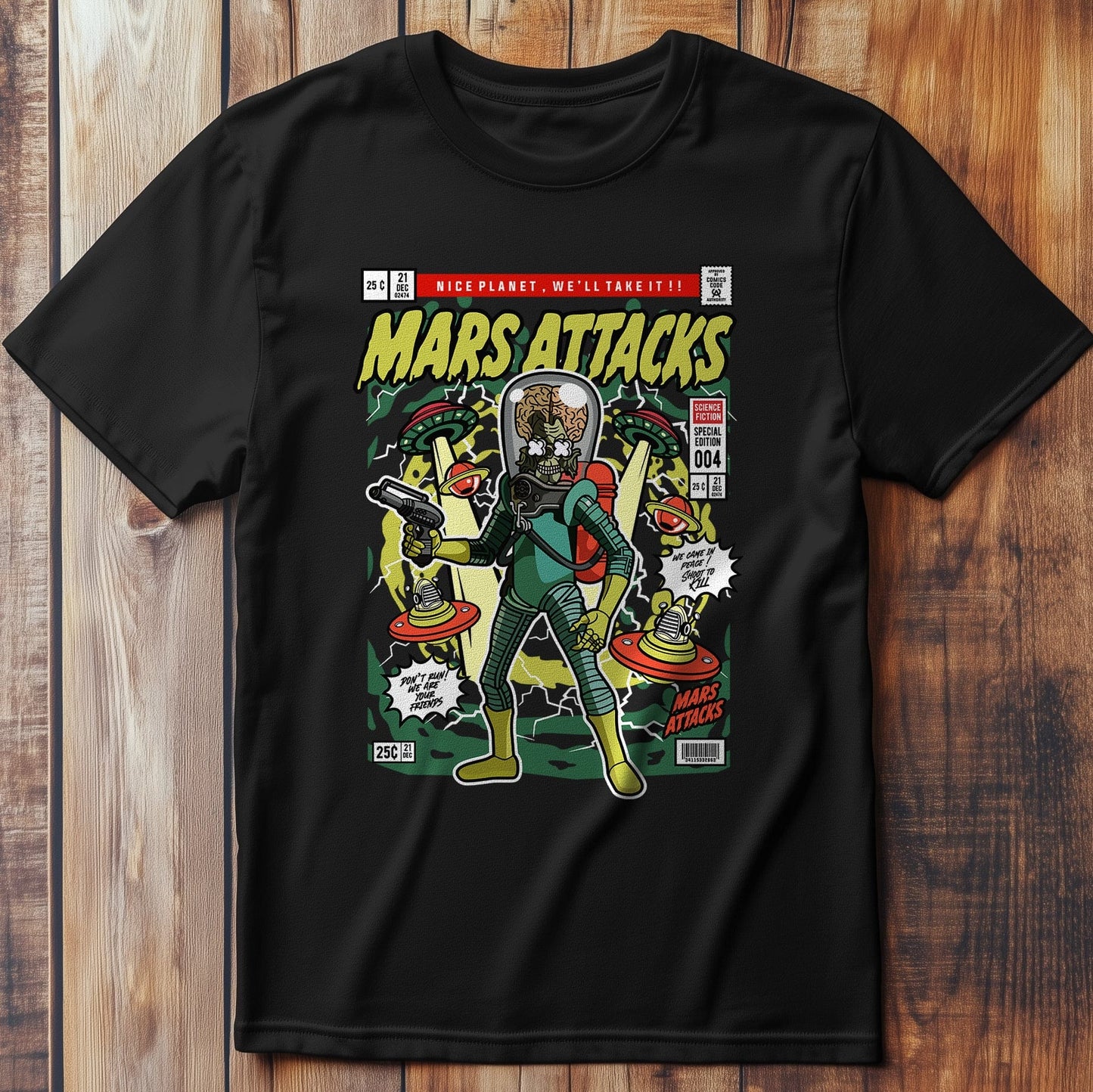 Mars Attack Comic T-shirt