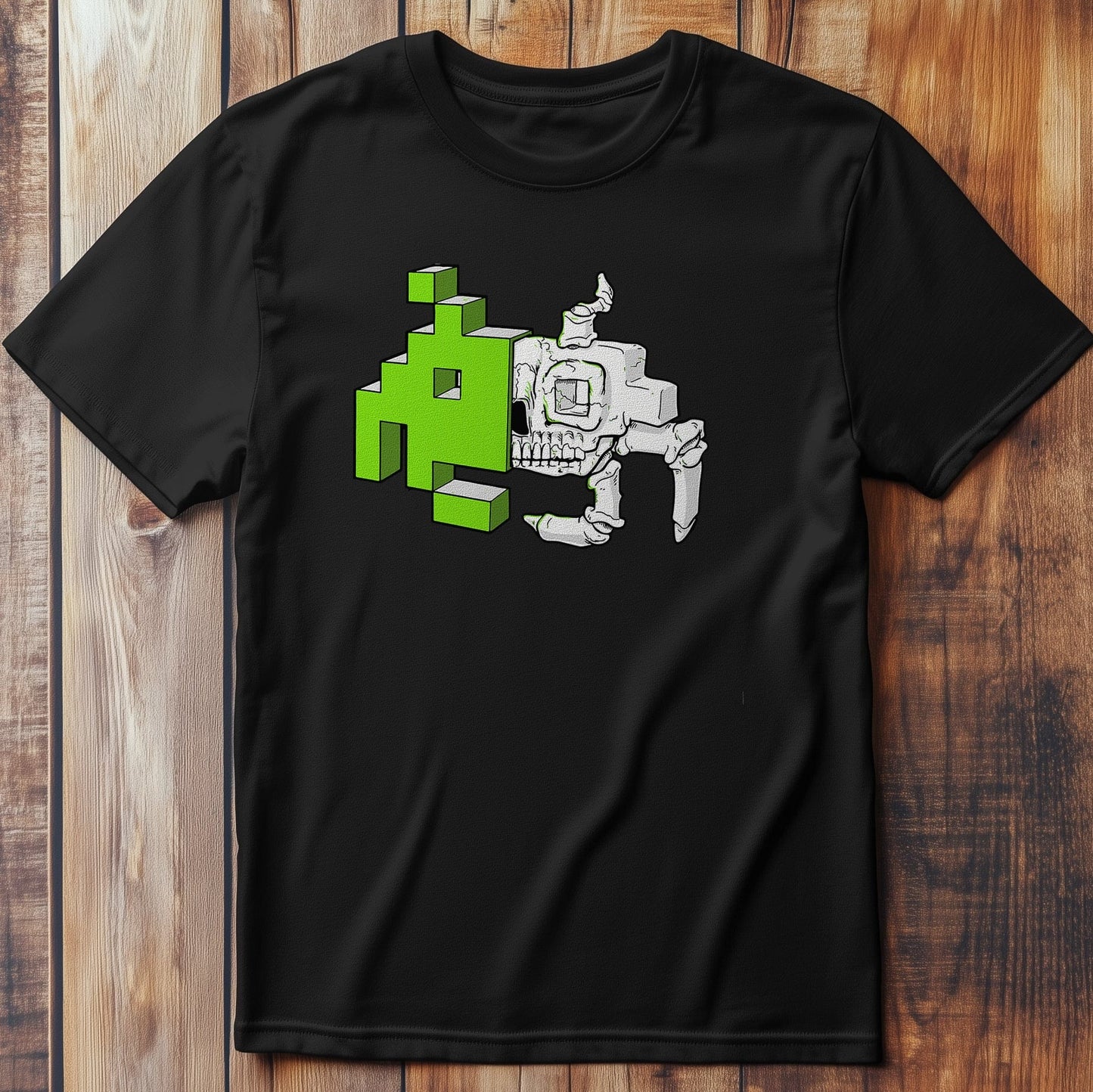 Space Invader Skull T-Shirt - Galactic