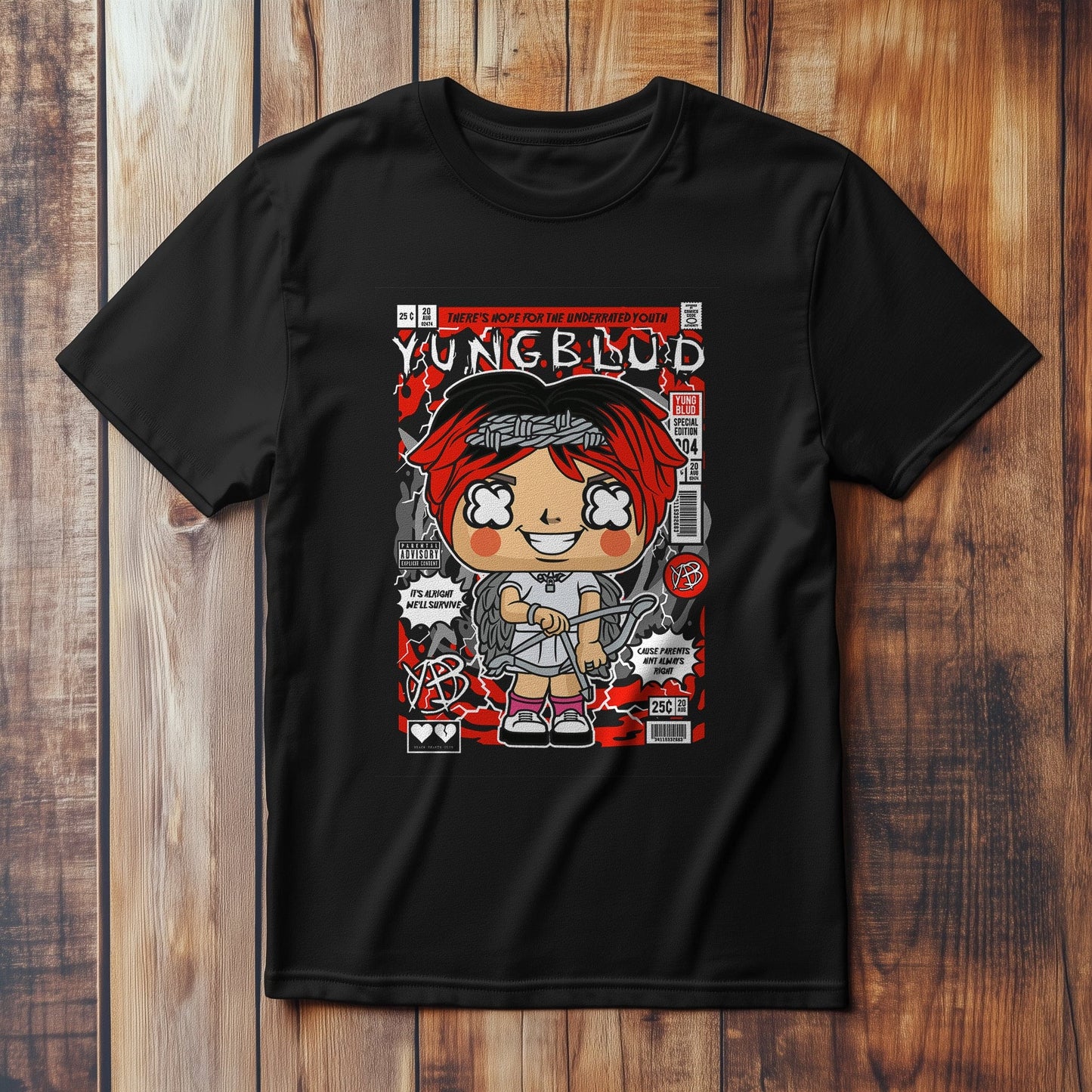 Yungblud Cartoon Character T-Shirt