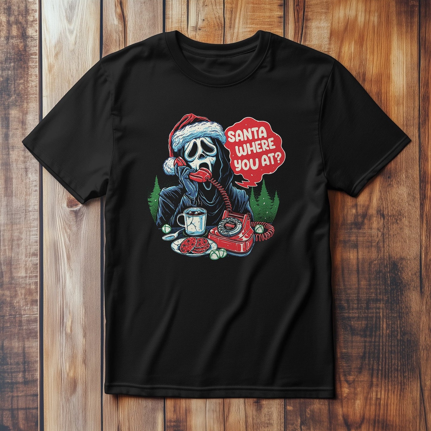 Santa Where You At Ghost T-shirt