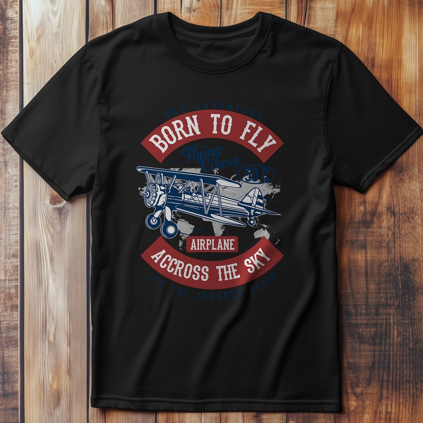 Born To Fly Biplane T-shirt