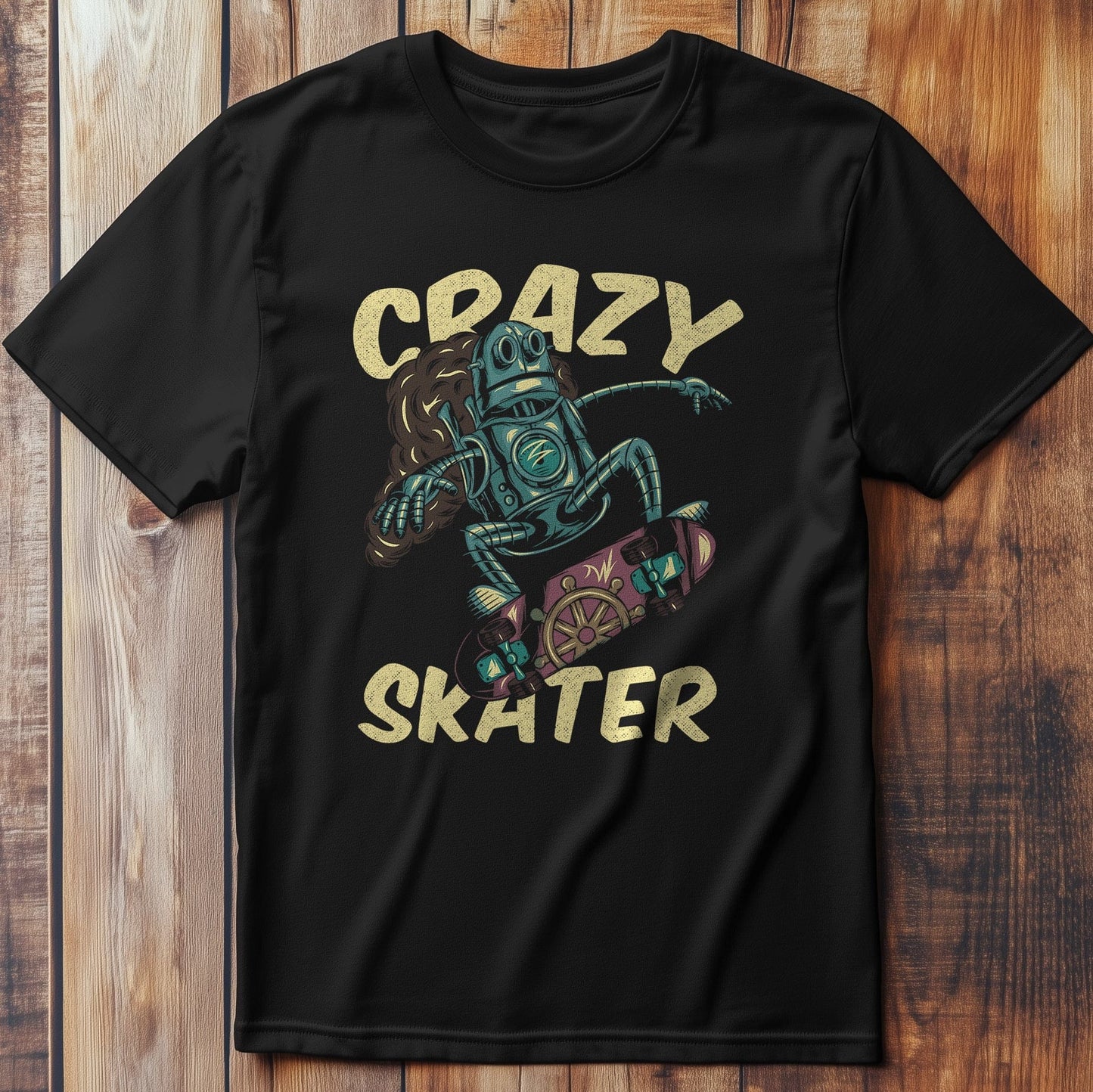 Robot 3 T-Shirt Skateboarding Bots