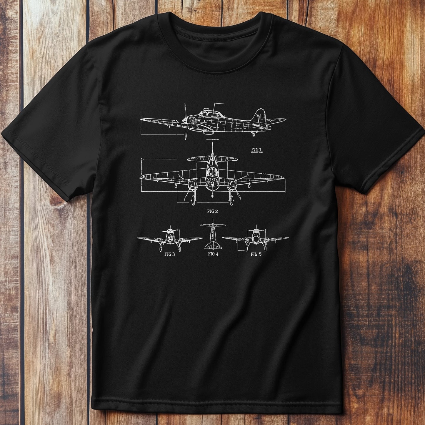 Plane Blueprint - T-Shirt