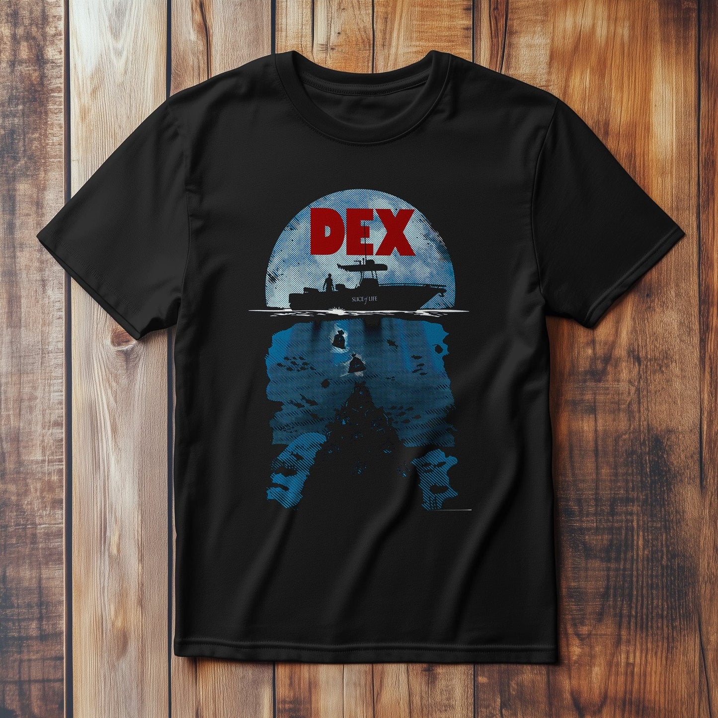 Dex Xlice Of Life Funny T-Shirt - Sail